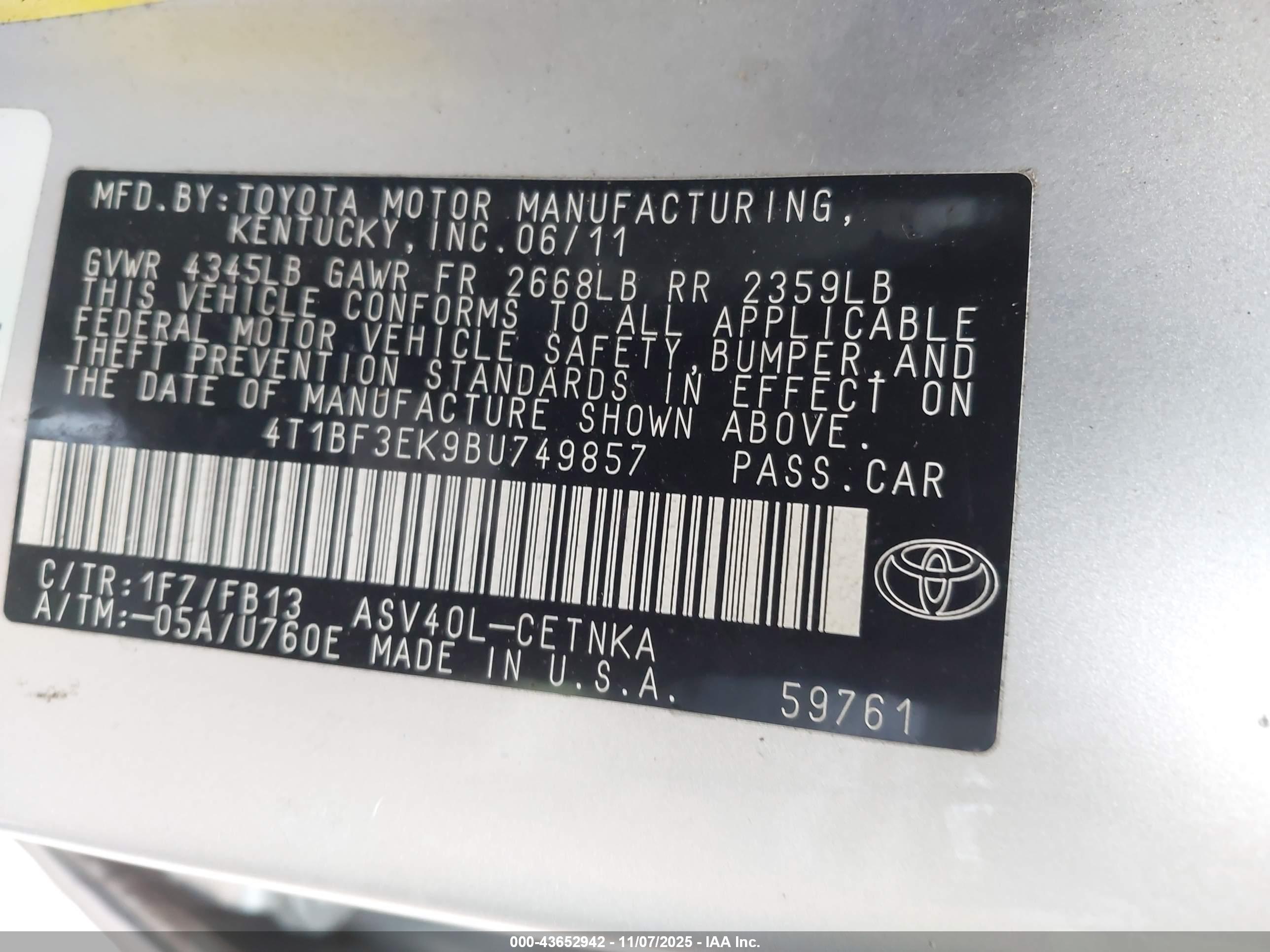 TOYOTA CAMRY image 9
