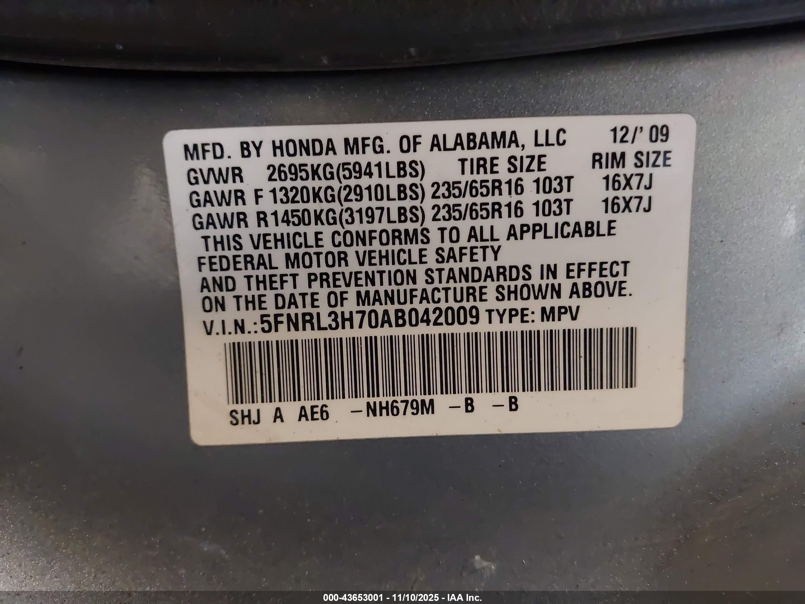 HONDA ODYSSEY image 9