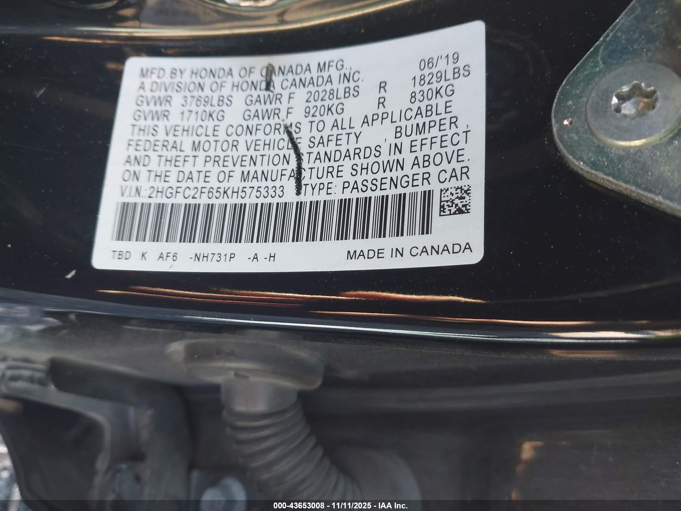 HONDA CIVIC image 9