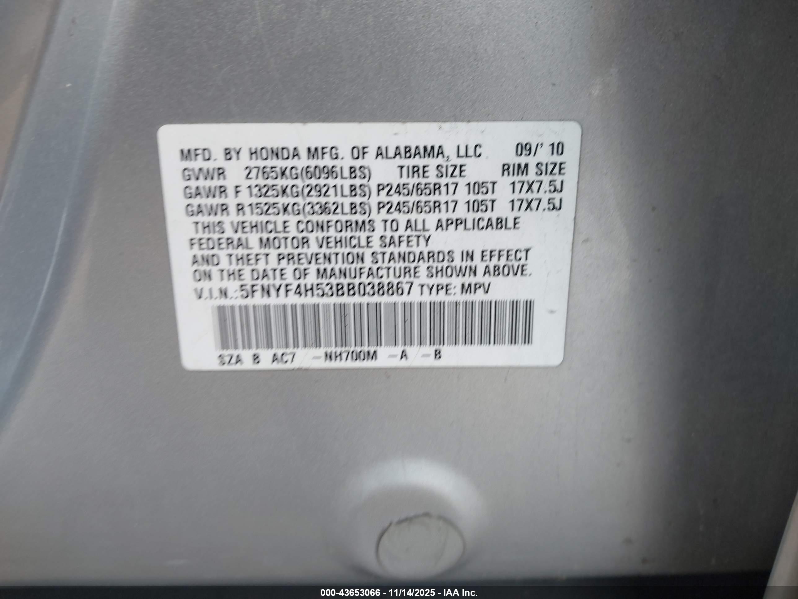 HONDA PILOT image 9