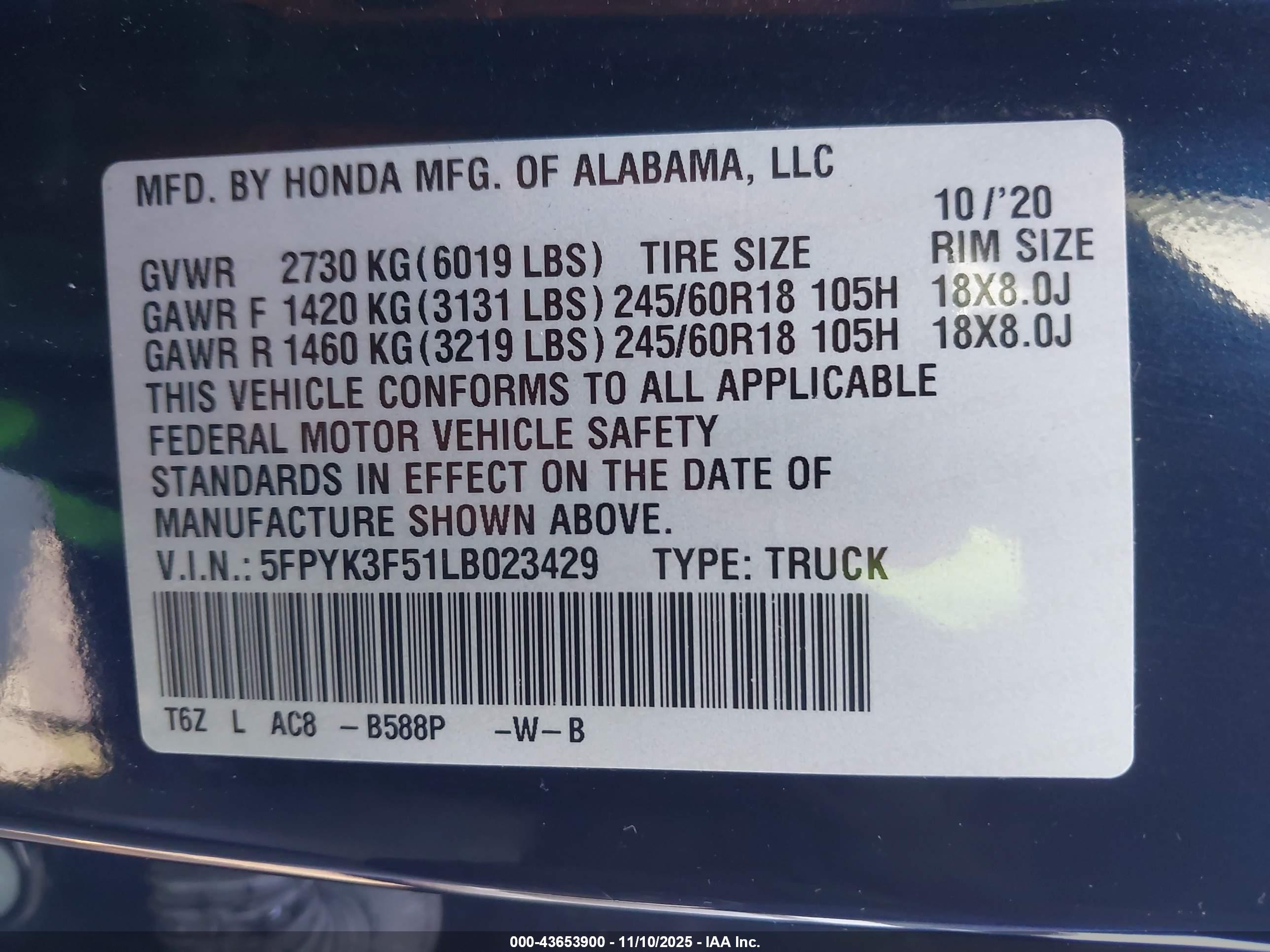 HONDA RIDGELINE image 9
