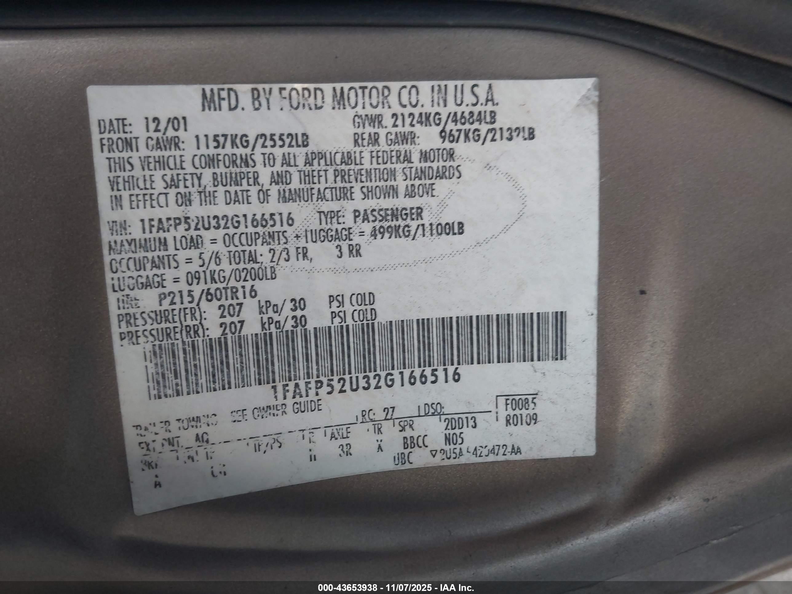 FORD TAURUS image 9