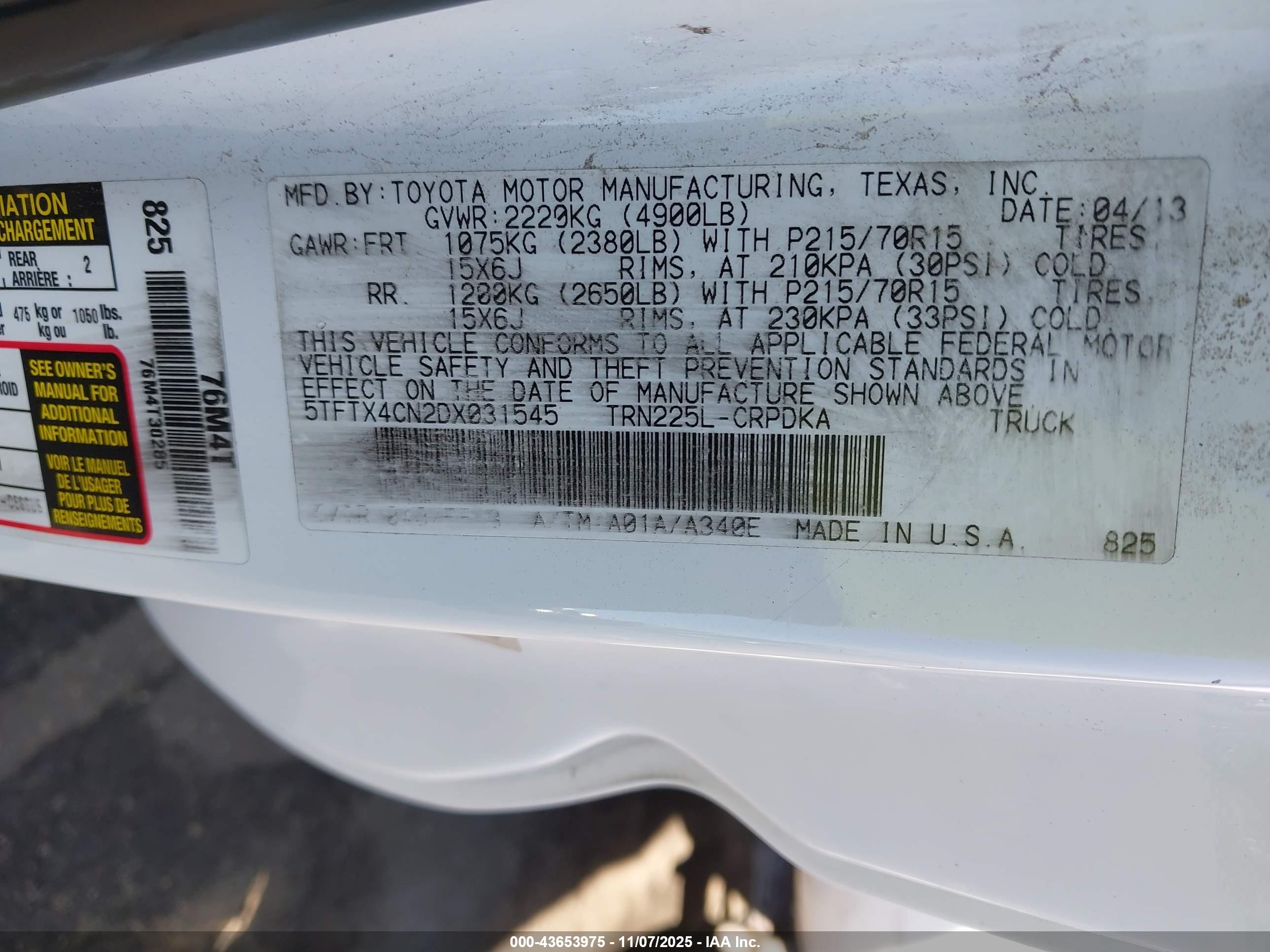 TOYOTA TACOMA image 9