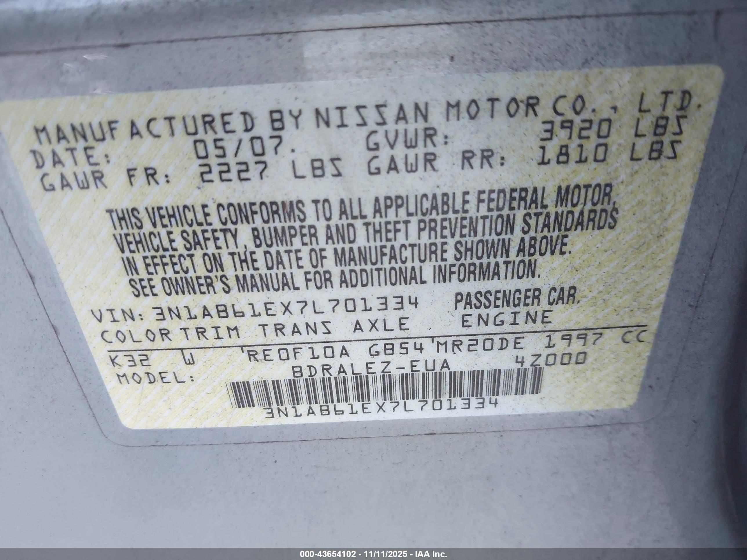 NISSAN SENTRA image 9