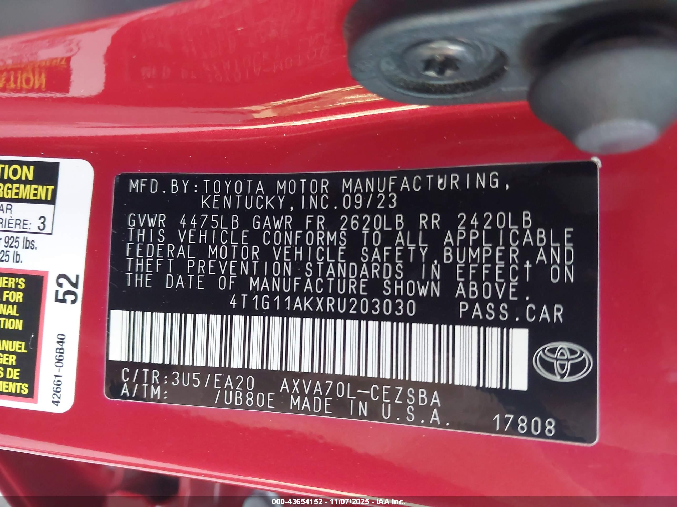TOYOTA CAMRY image 9