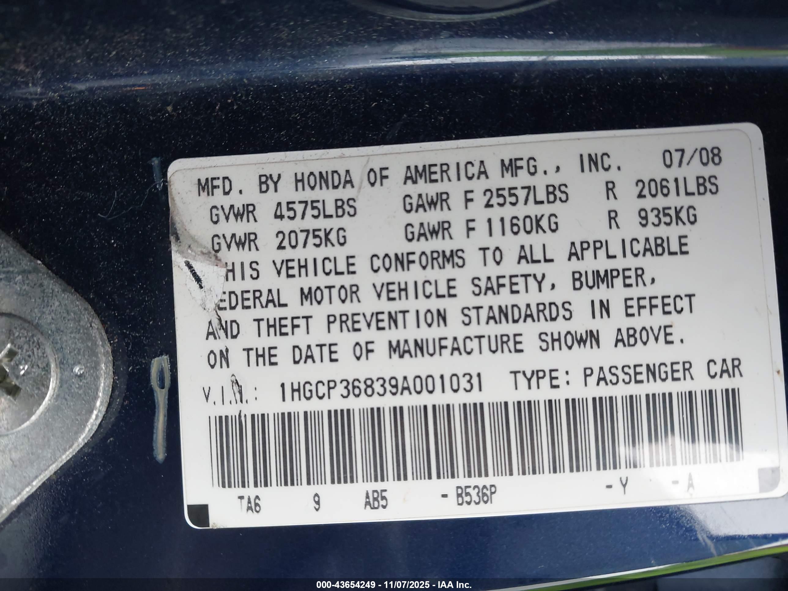 HONDA ACCORD image 9