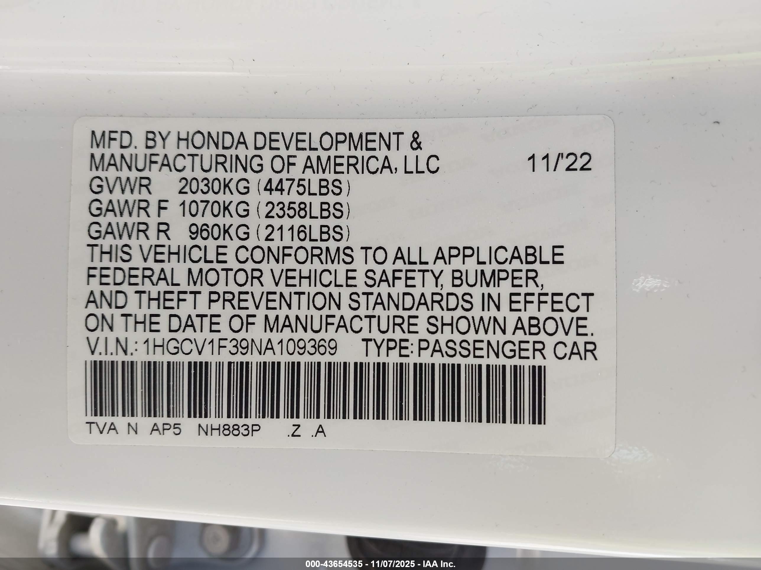 HONDA ACCORD image 9