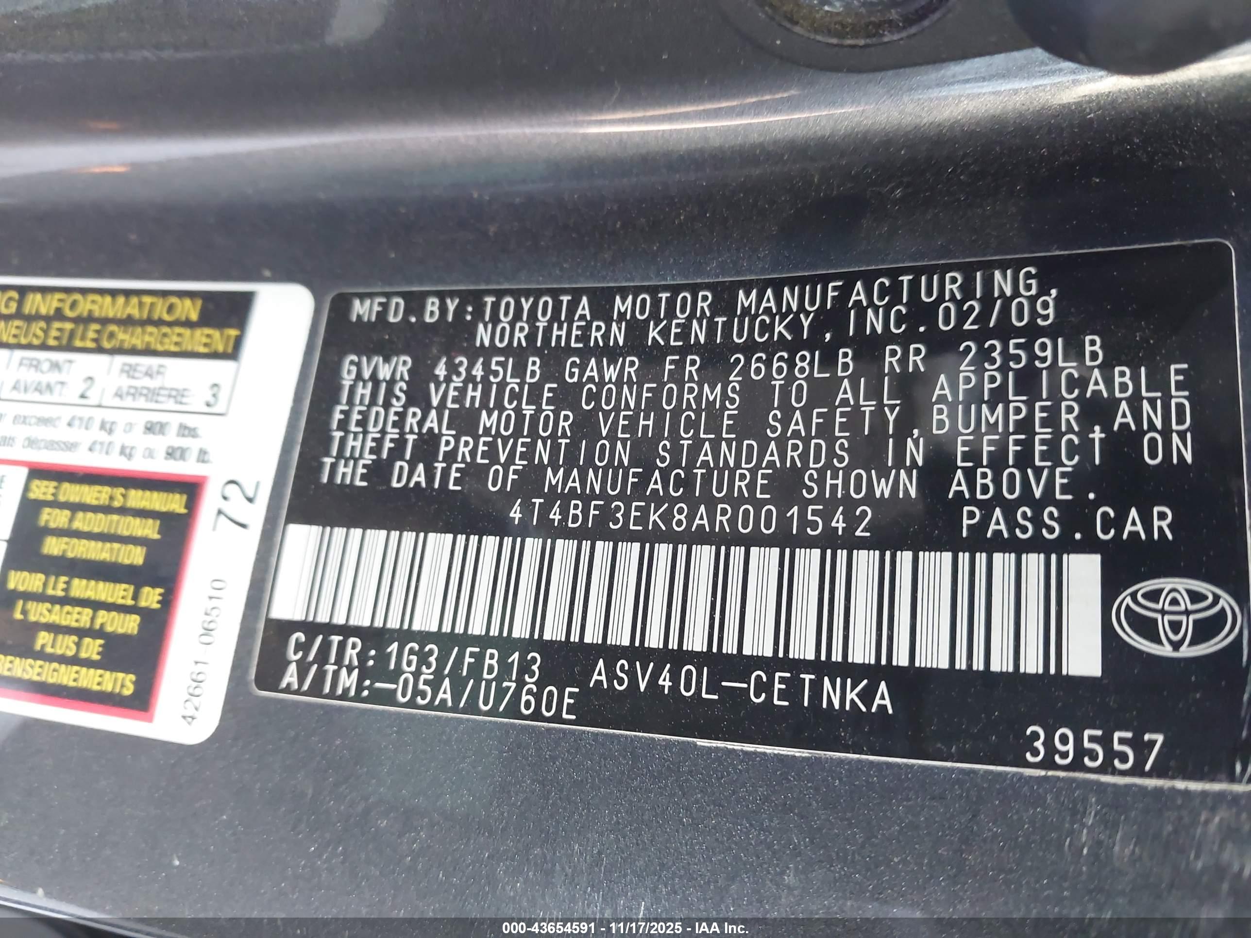 TOYOTA CAMRY image 9