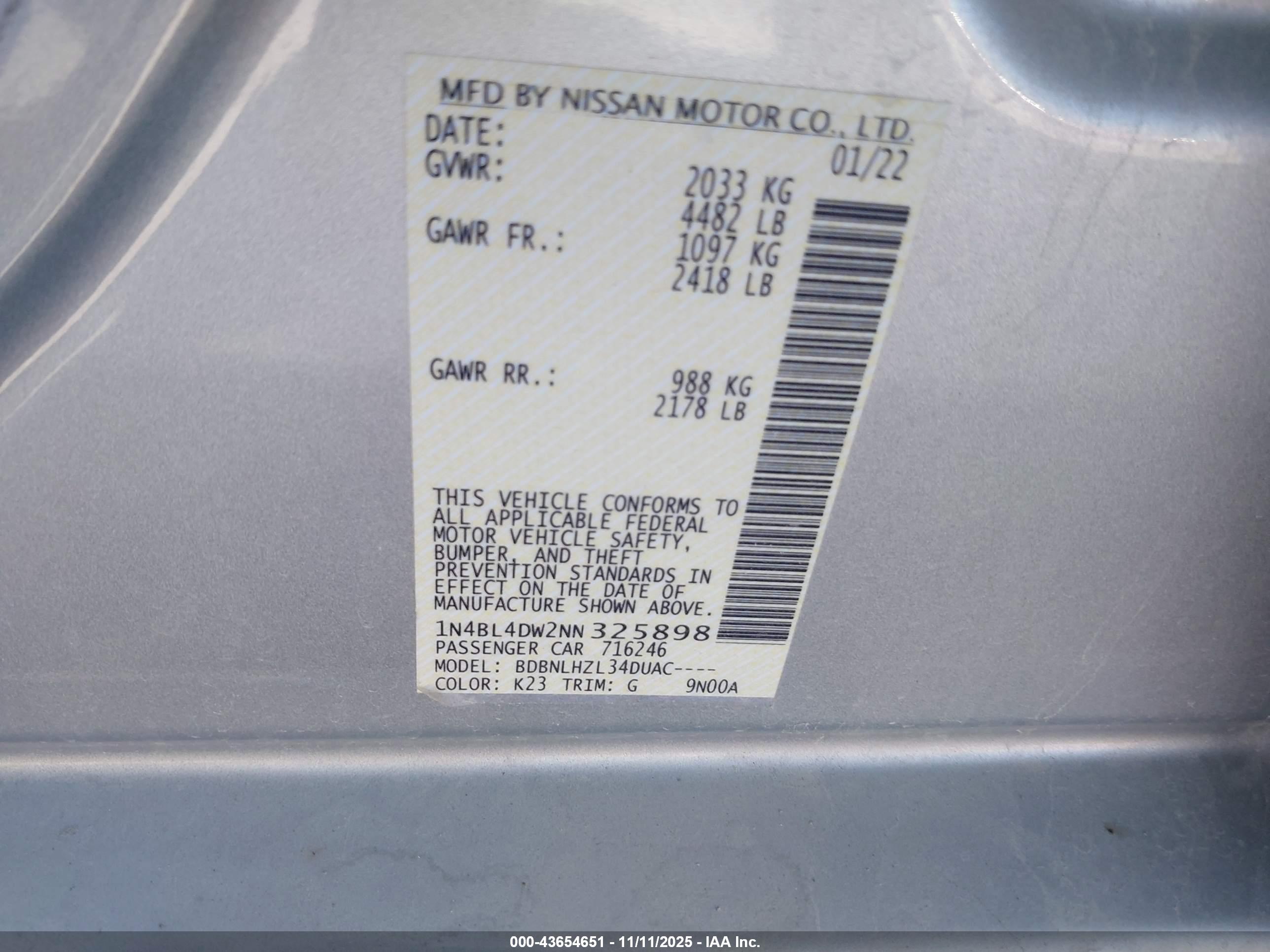 NISSAN ALTIMA image 9