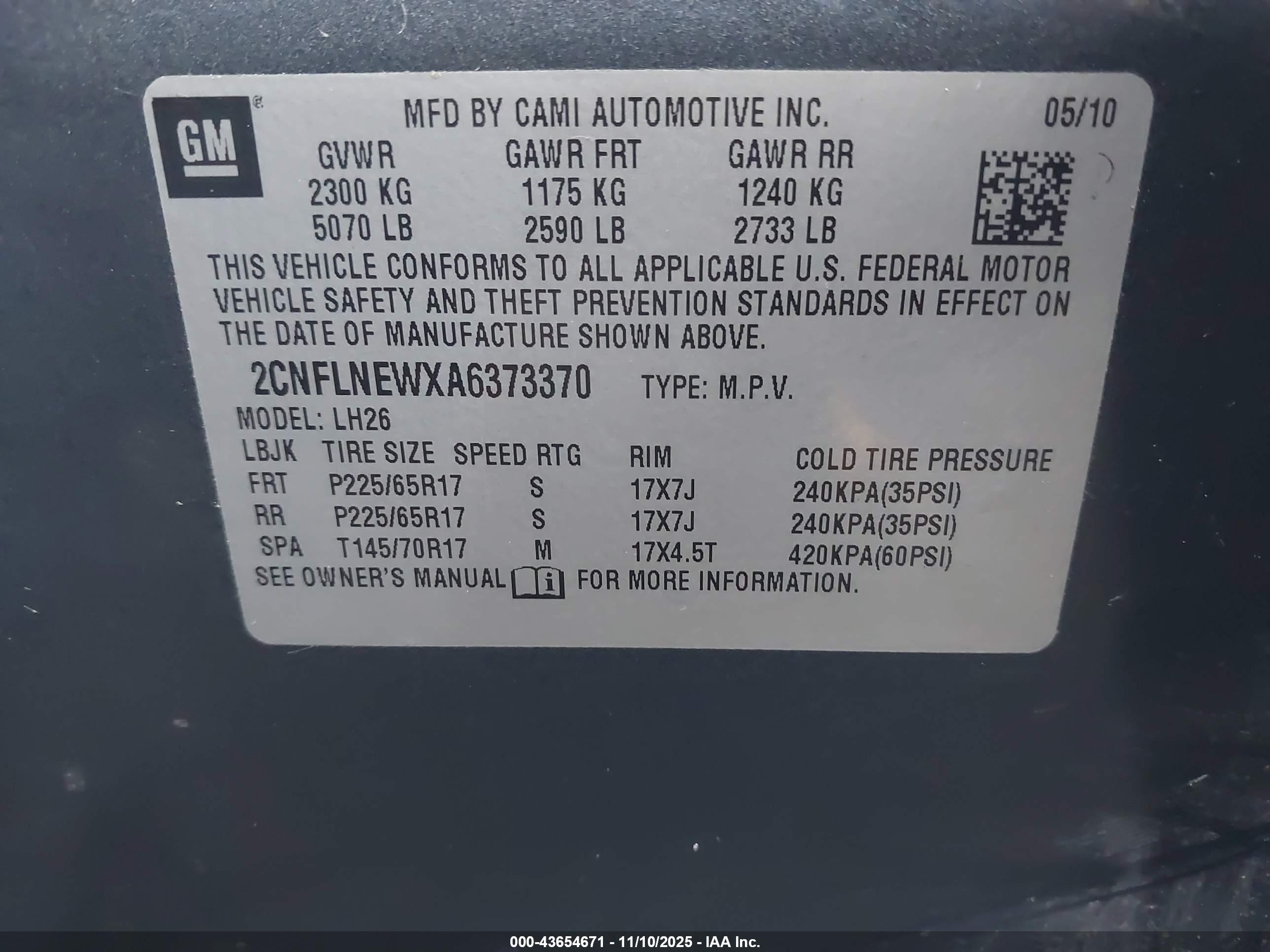 CHEVROLET EQUINOX image 9