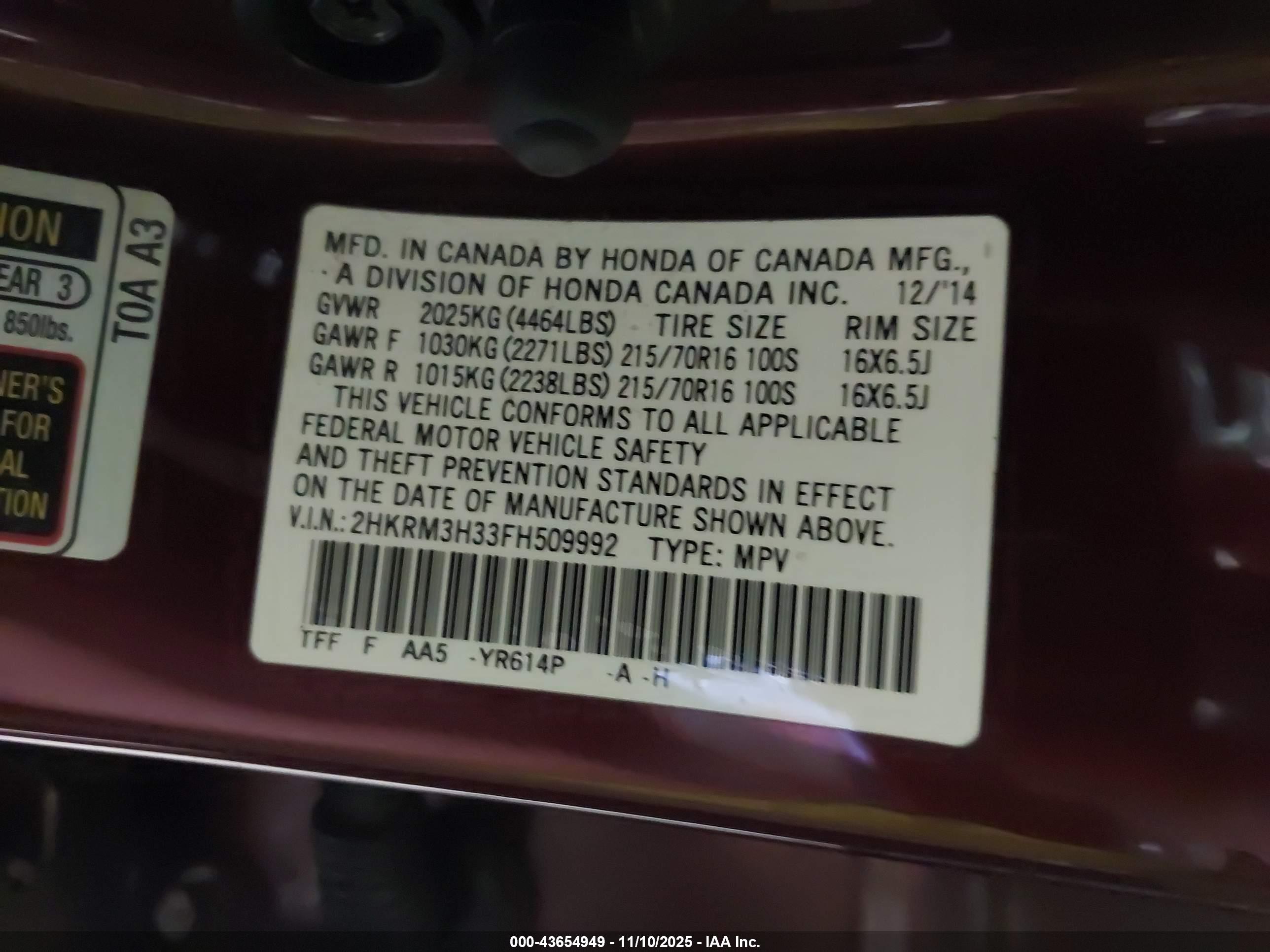 HONDA CR-V image 9