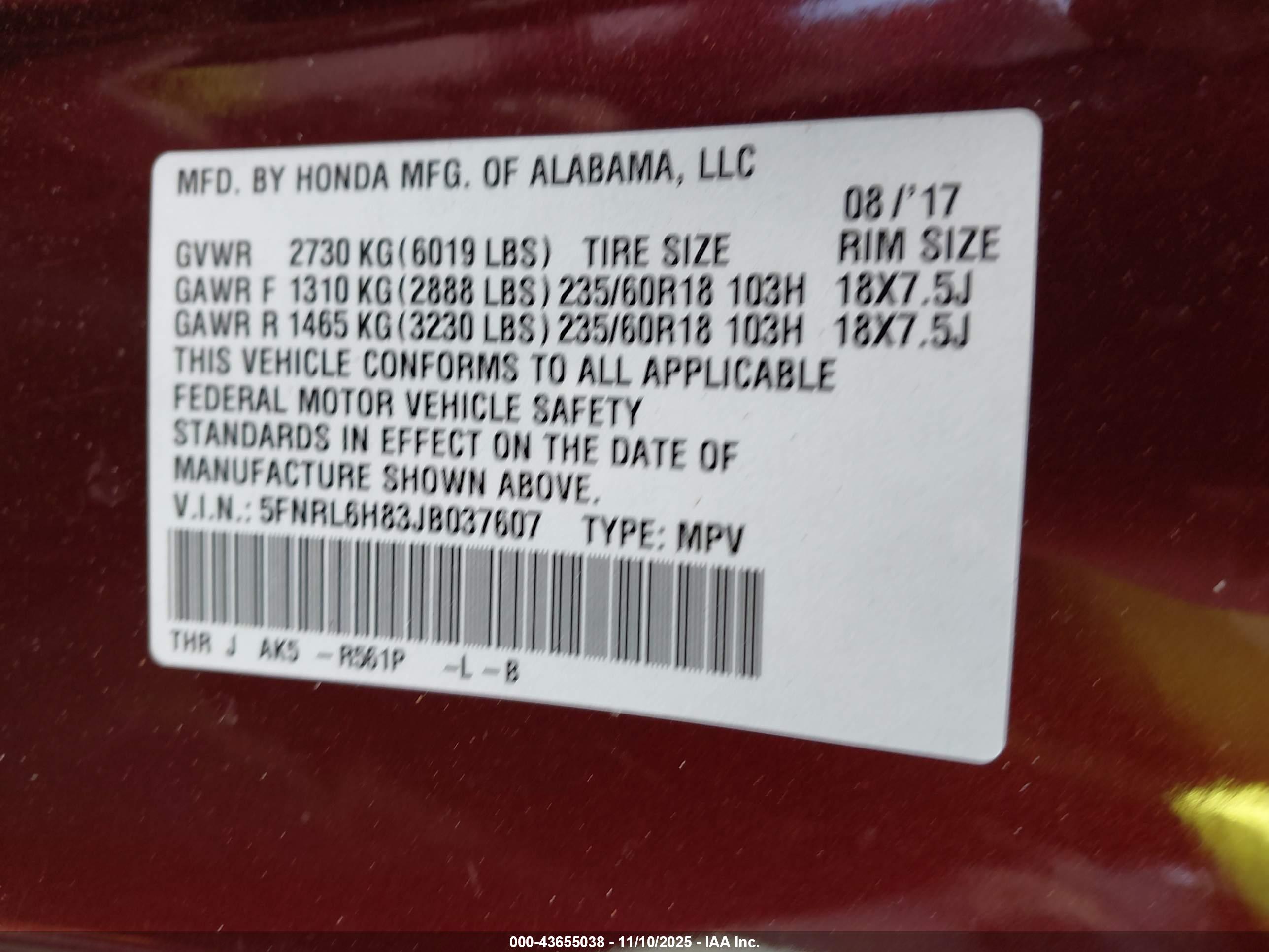 HONDA ODYSSEY image 9