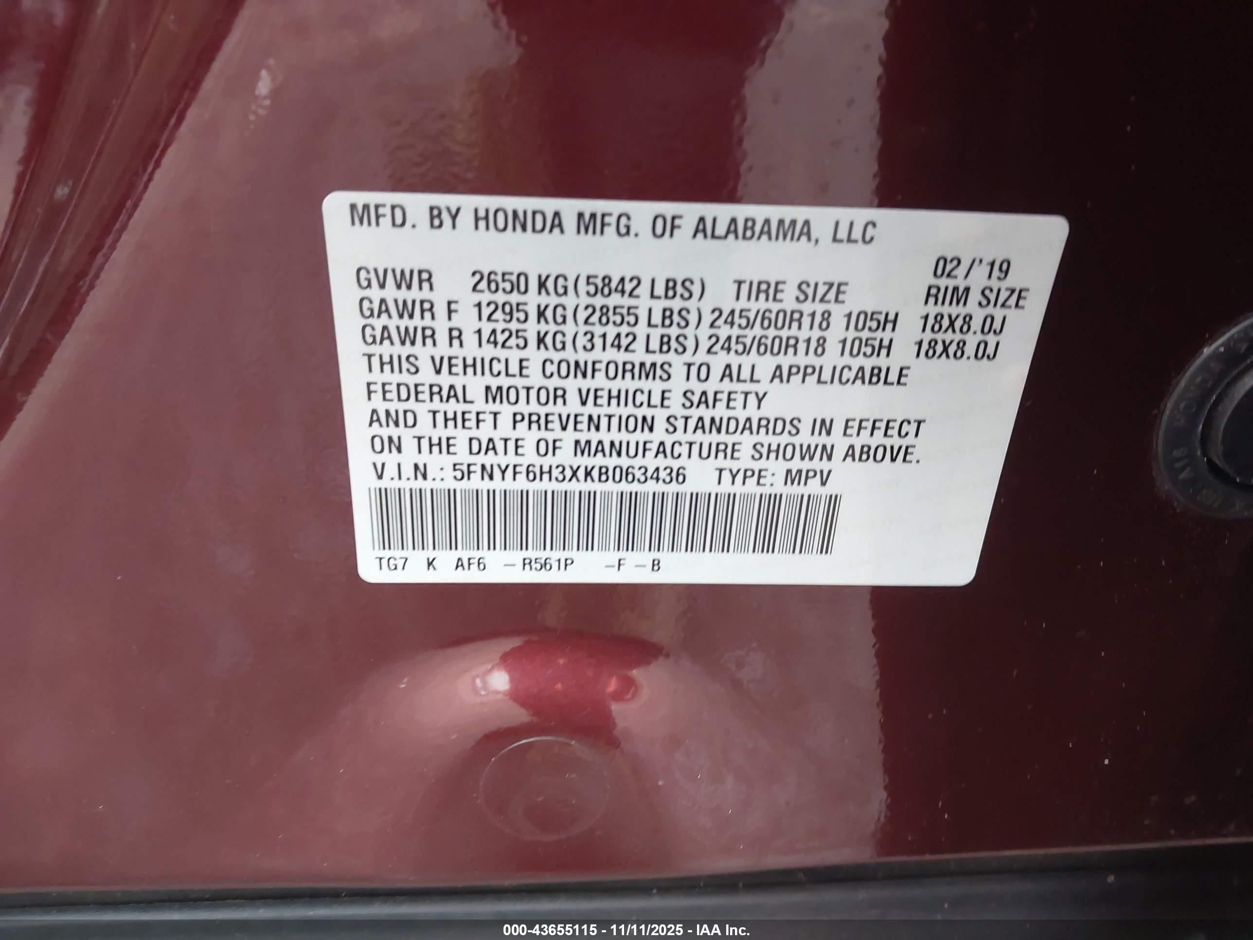 HONDA PILOT image 9