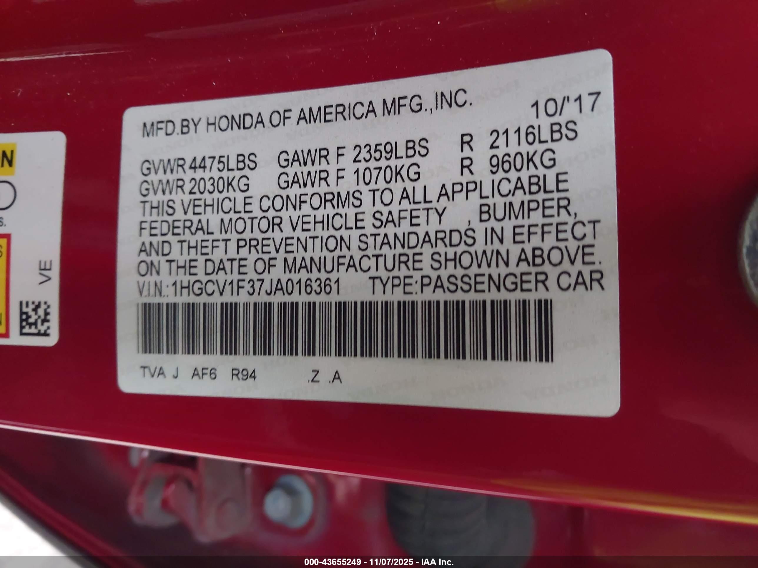 HONDA ACCORD image 9