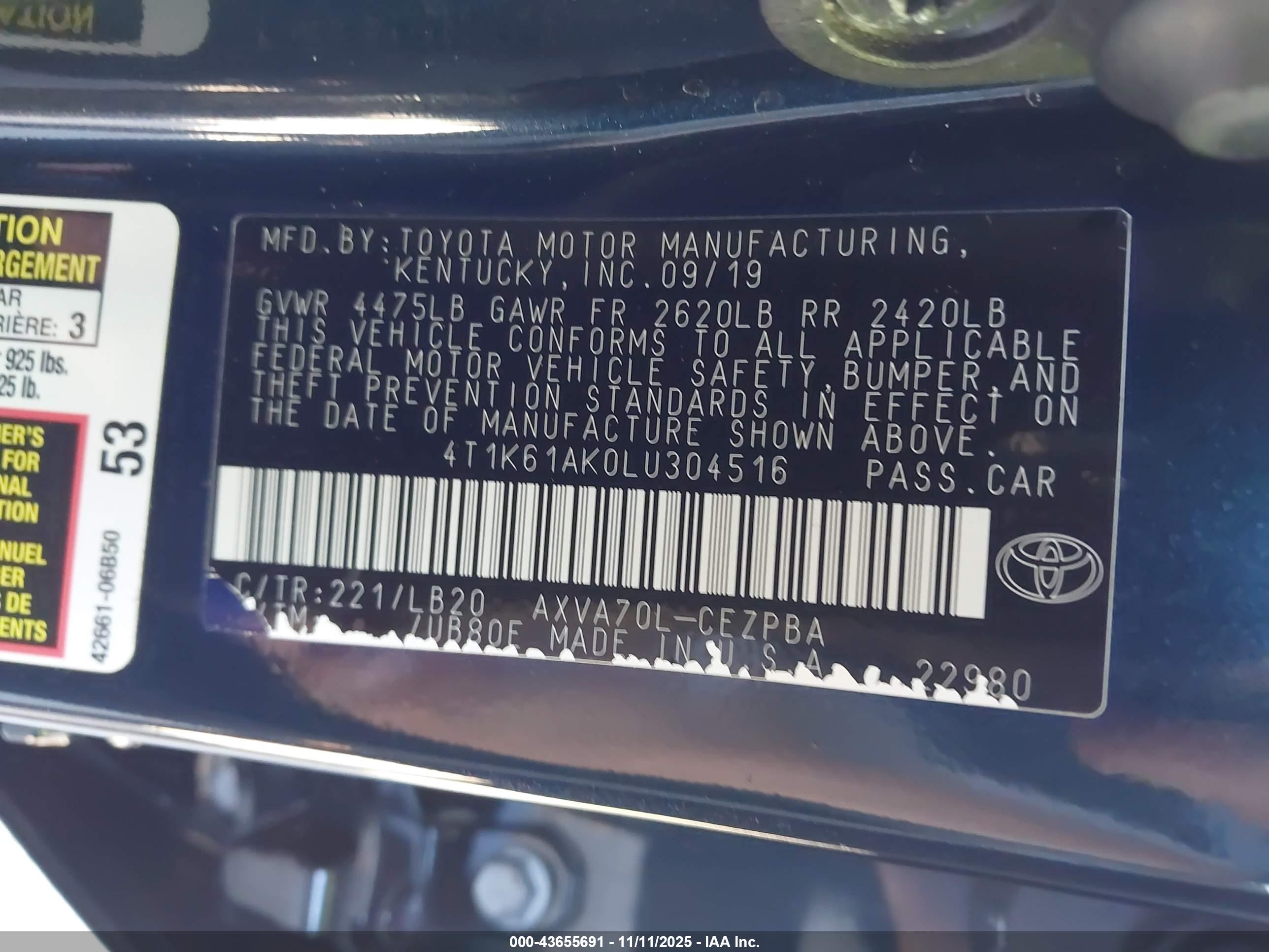 TOYOTA CAMRY image 9