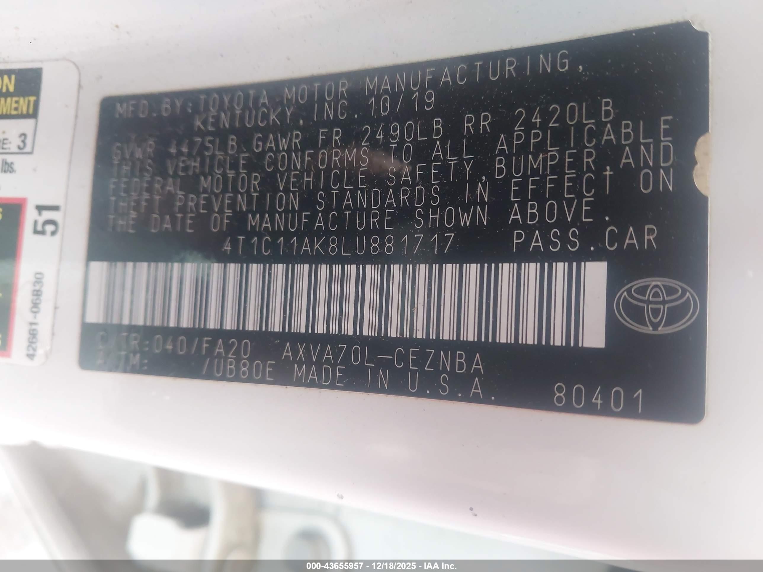 TOYOTA CAMRY image 9