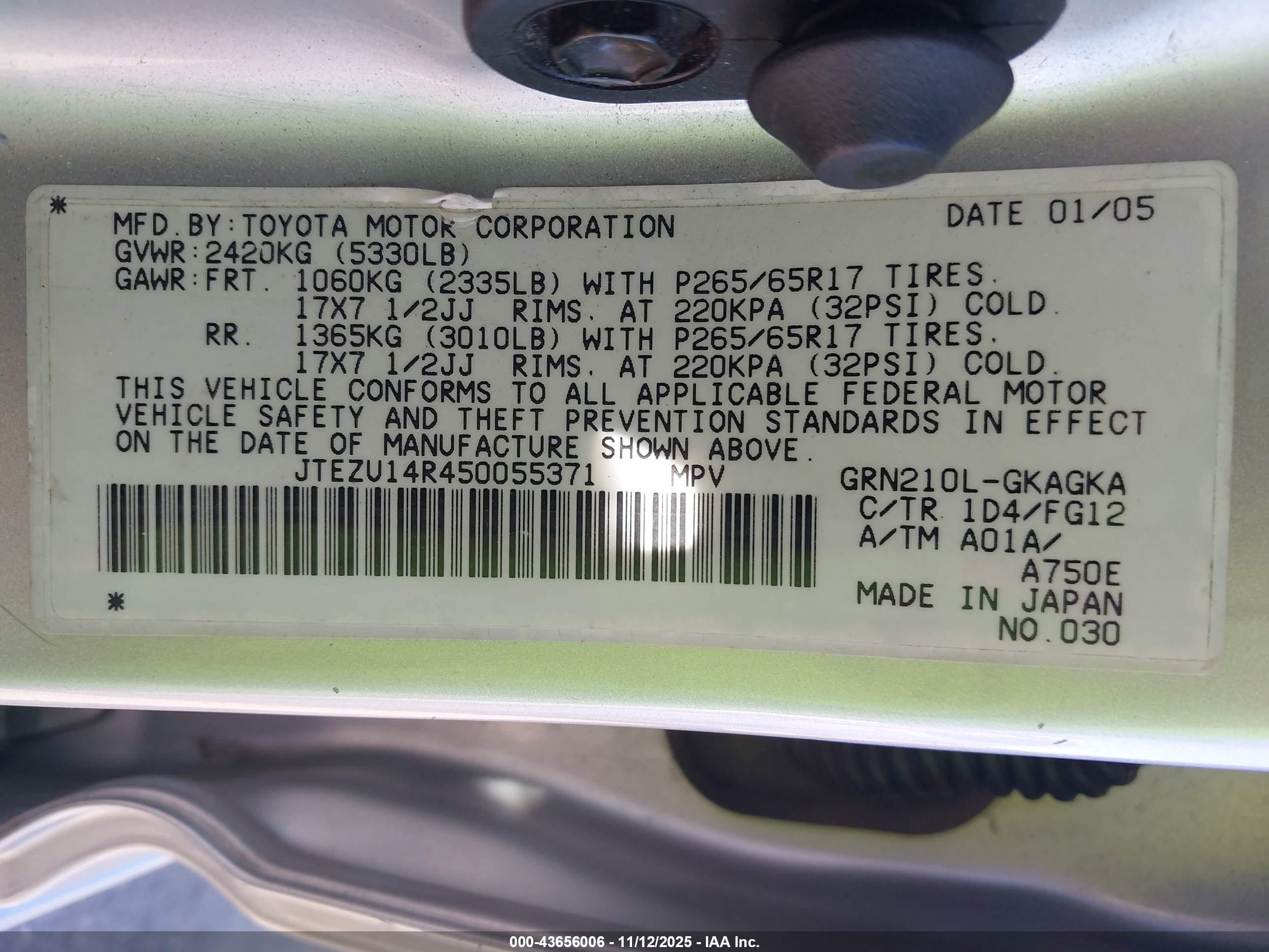 TOYOTA 4RUNNER image 9