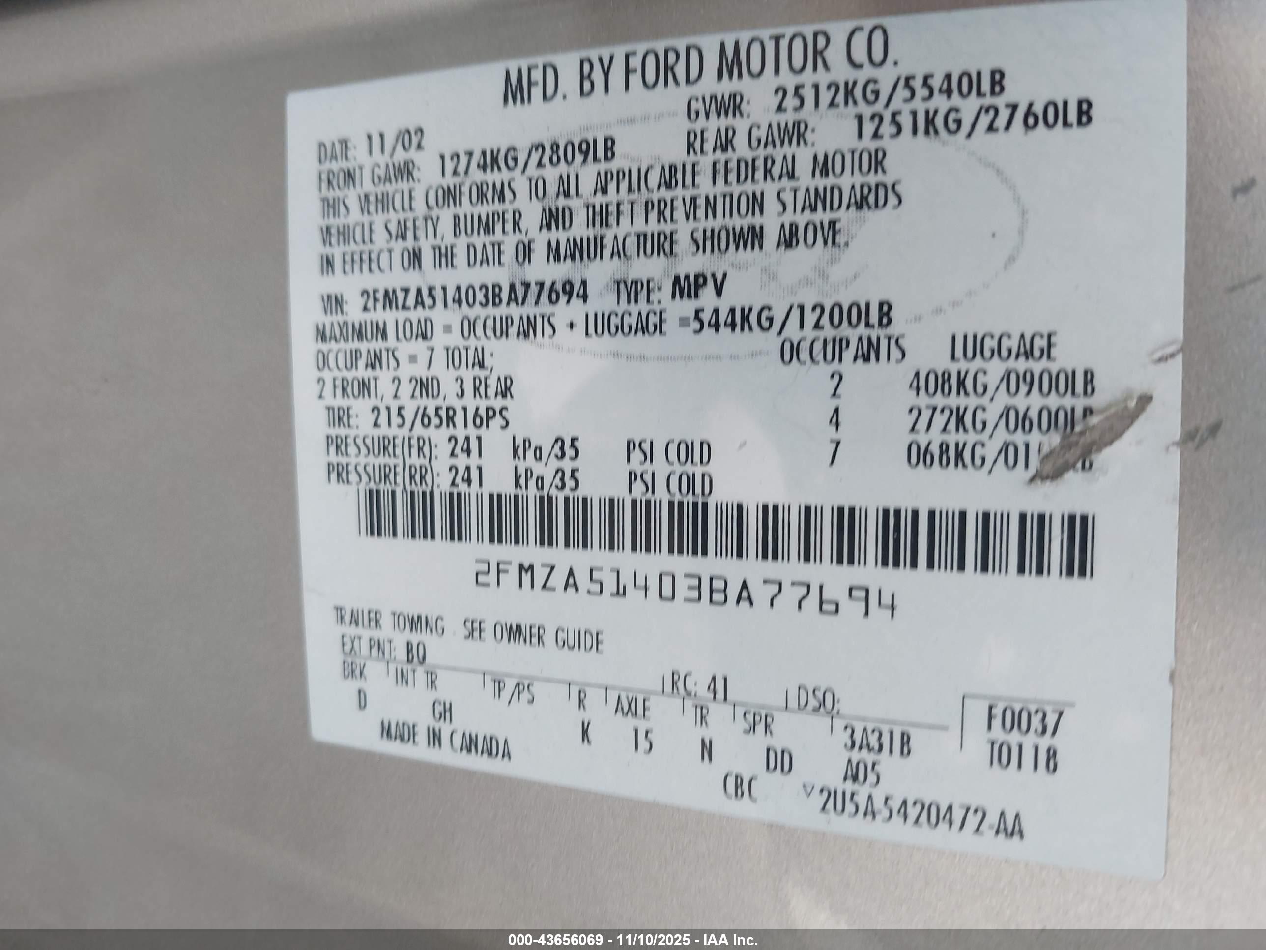FORD WINDSTAR image 9