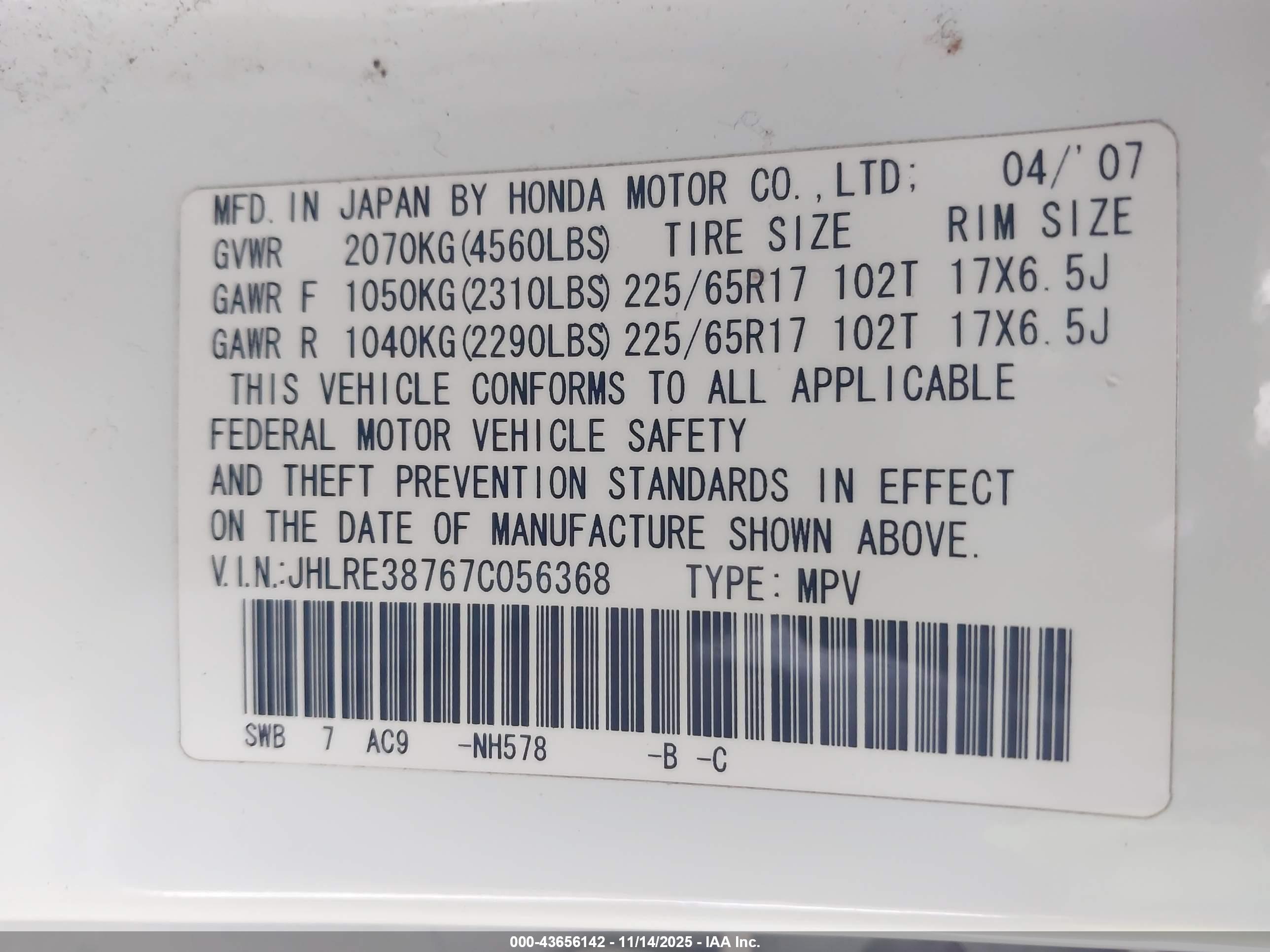 HONDA CR-V image 9