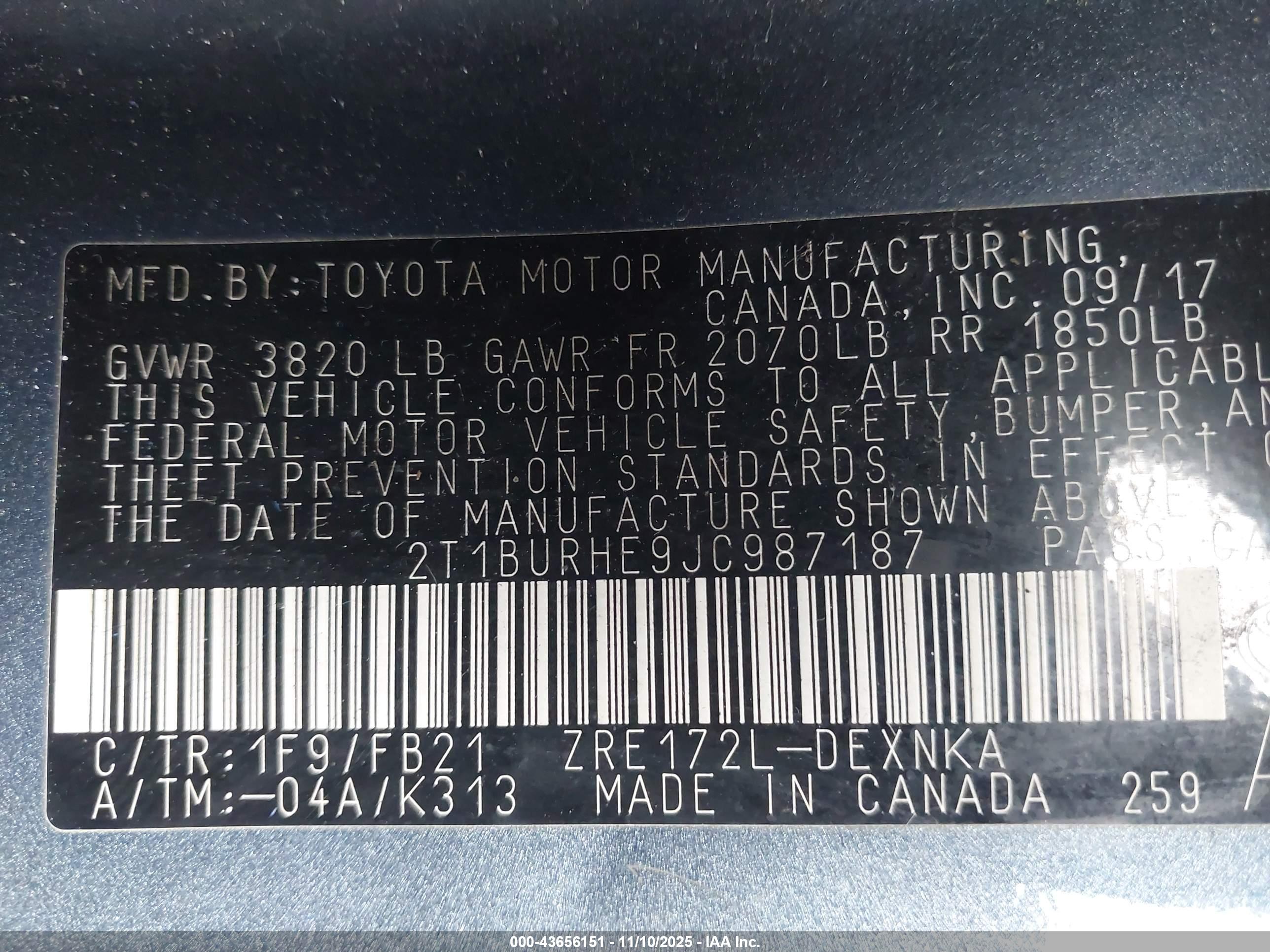 TOYOTA COROLLA image 9