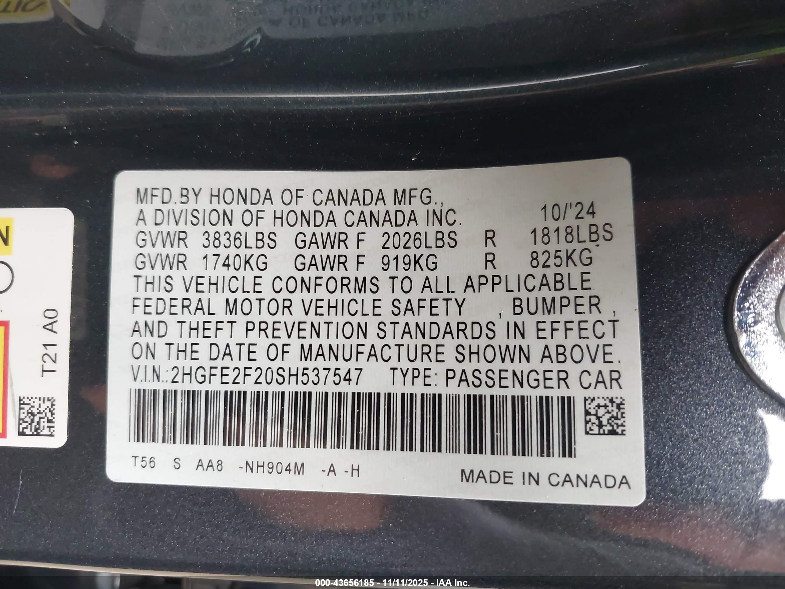 HONDA CIVIC image 9