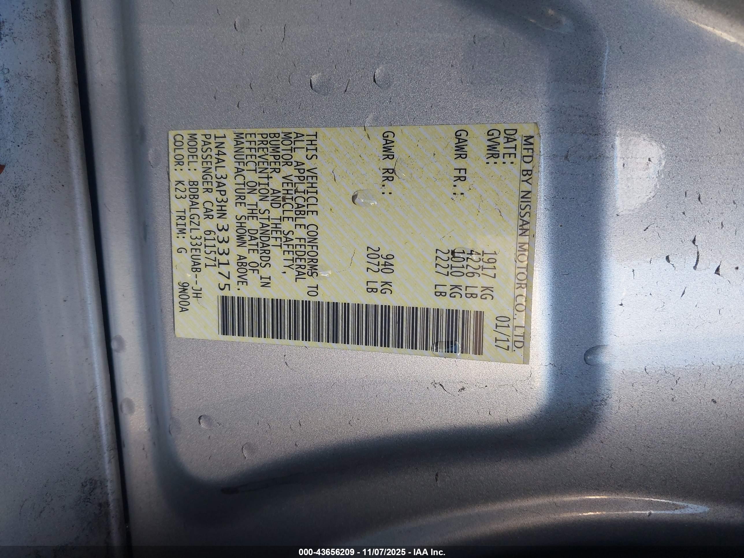 NISSAN ALTIMA image 9