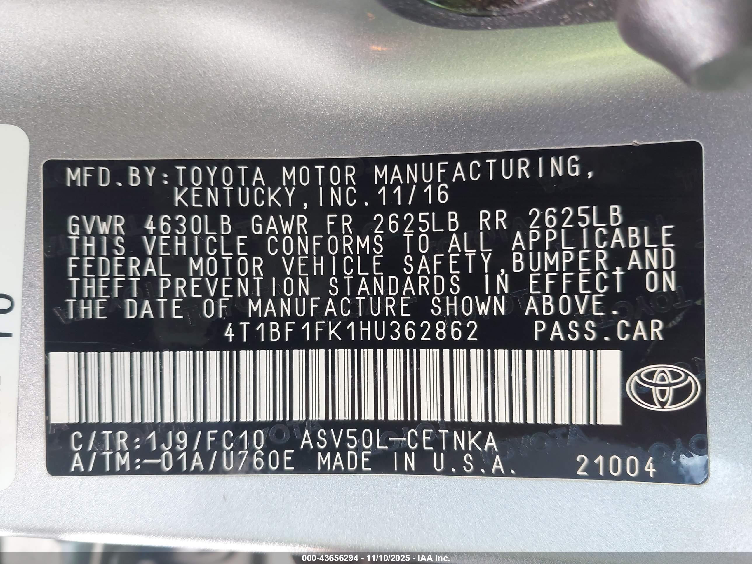 TOYOTA CAMRY image 9