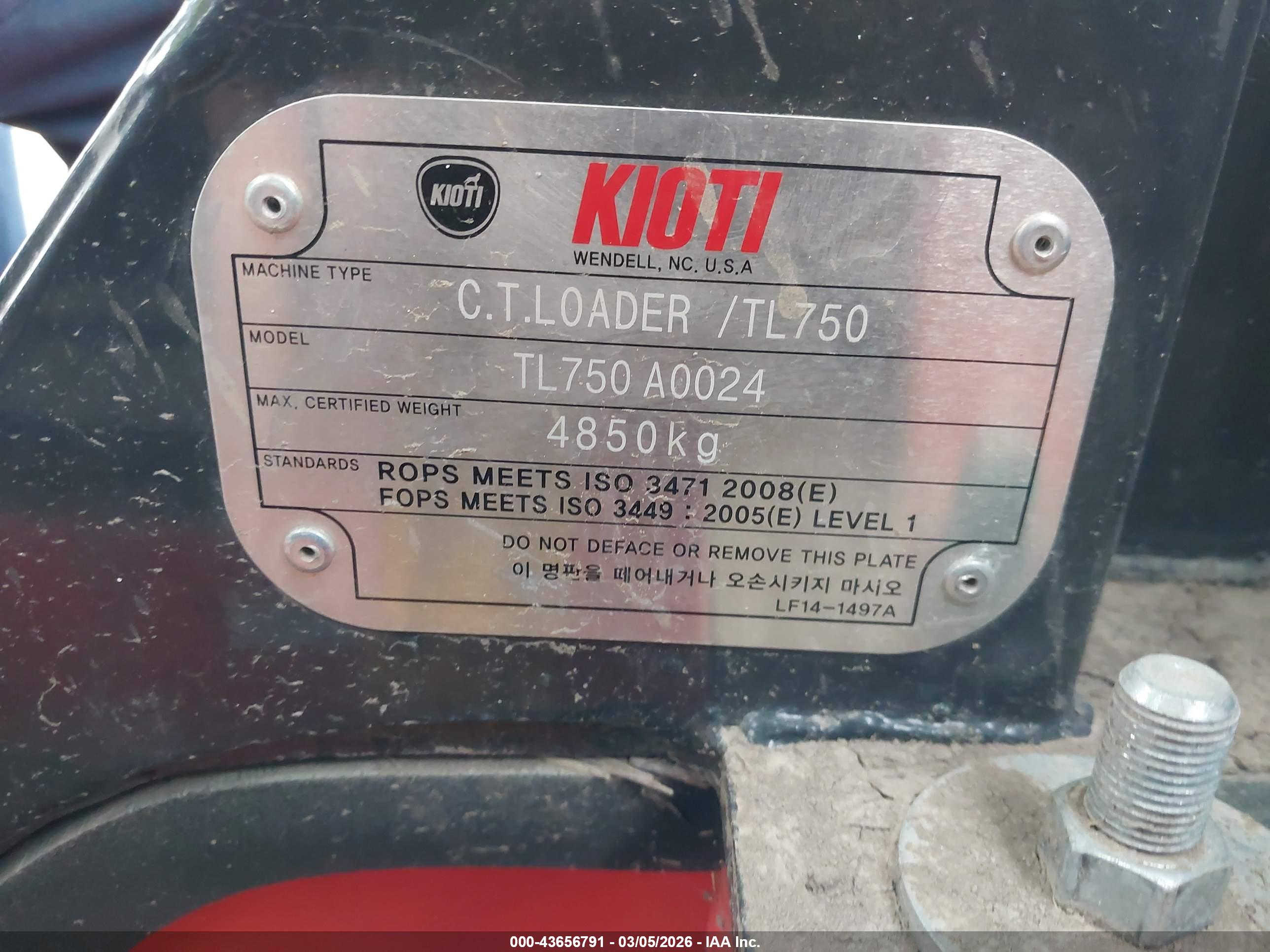 KIOTI TL750 image 9