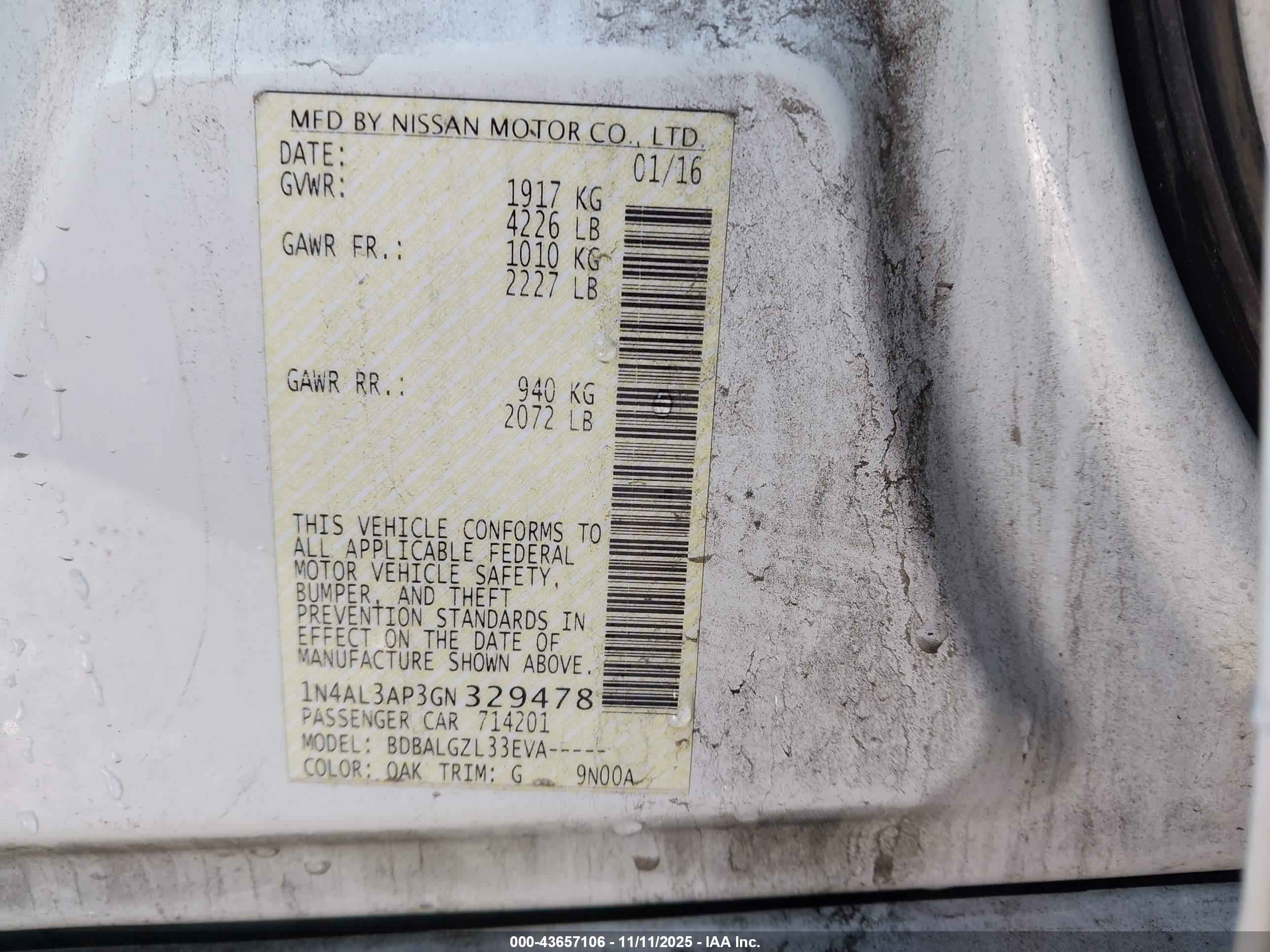 NISSAN ALTIMA image 9