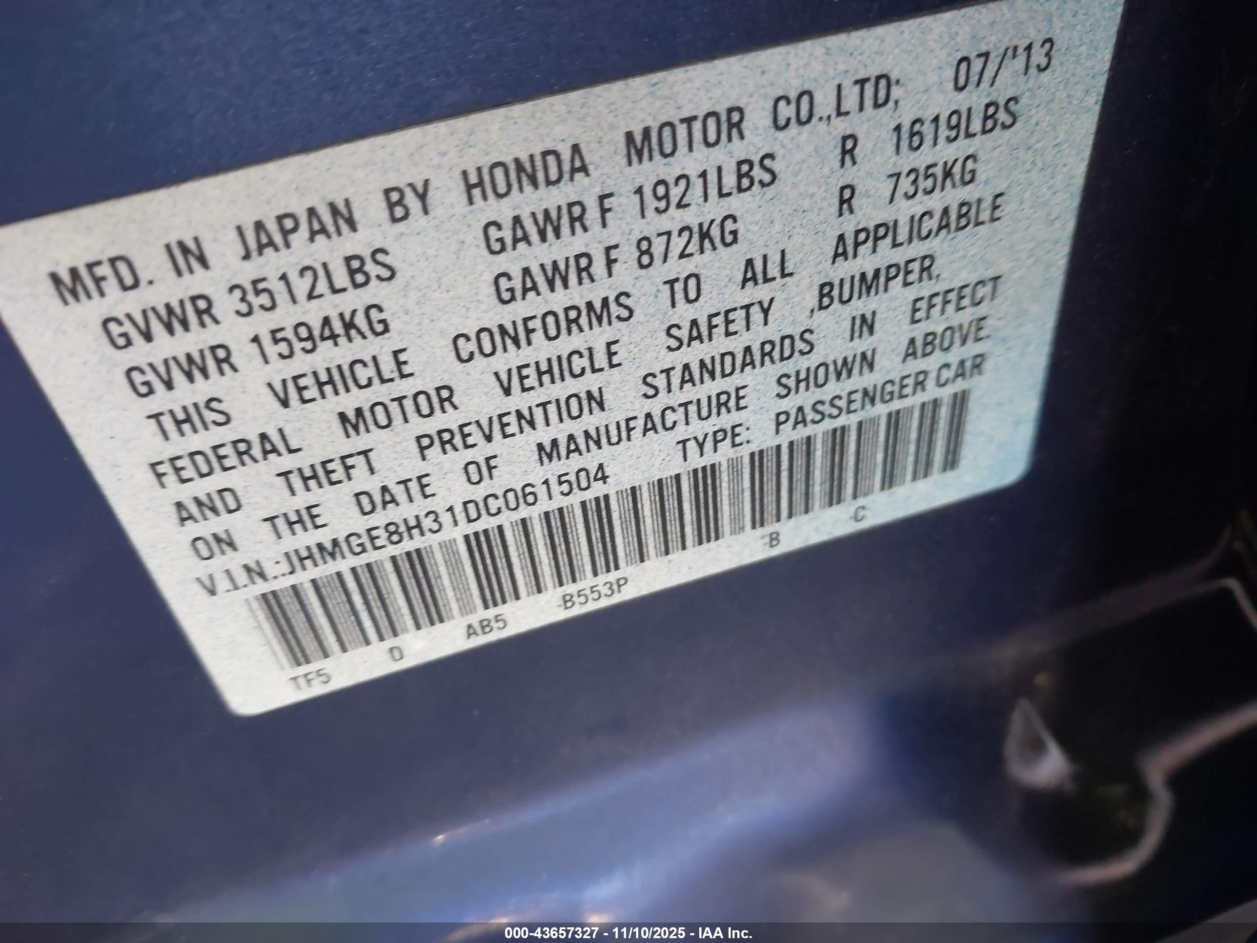 HONDA FIT image 9