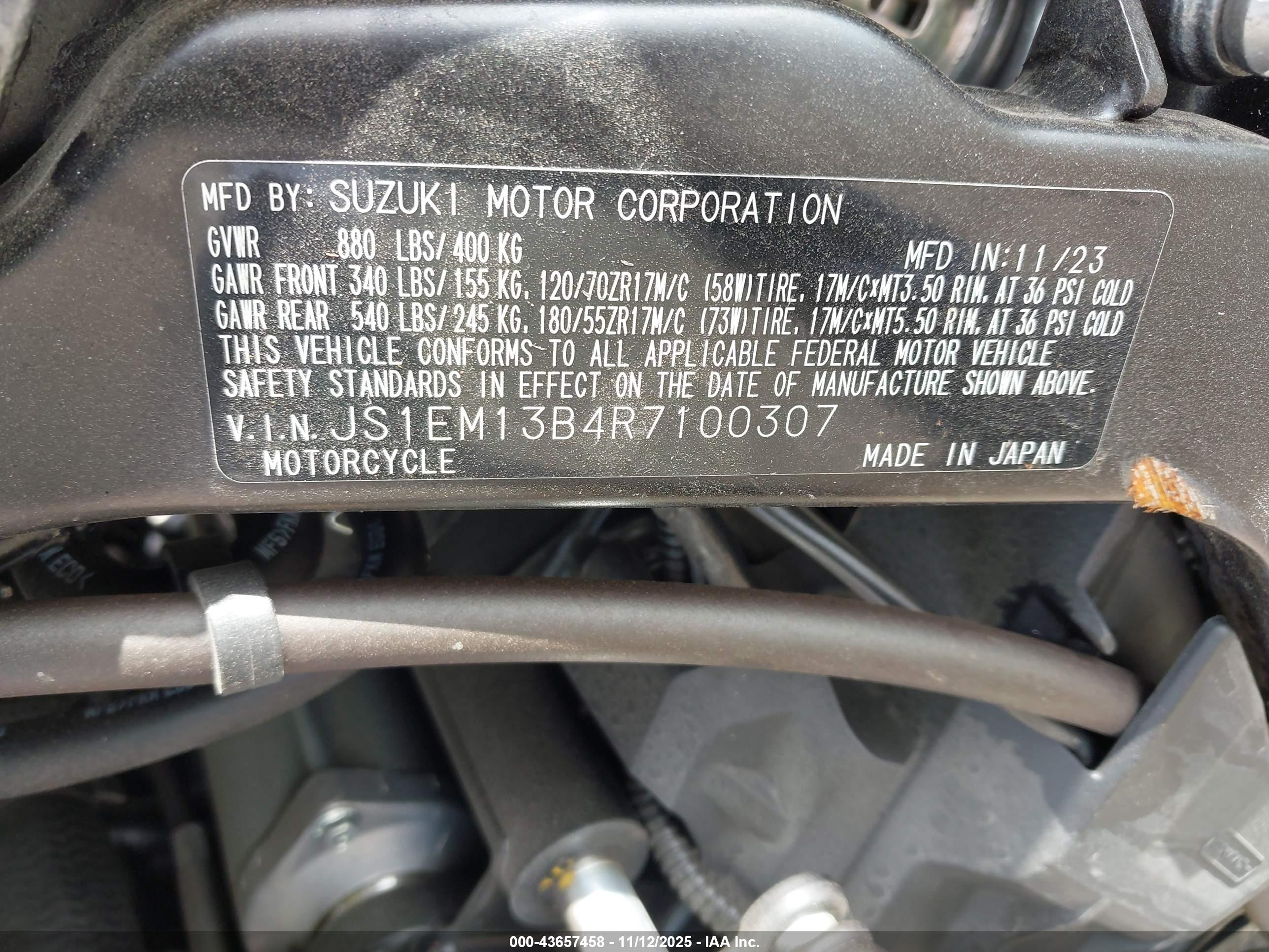 SUZUKI GSX800 image 10