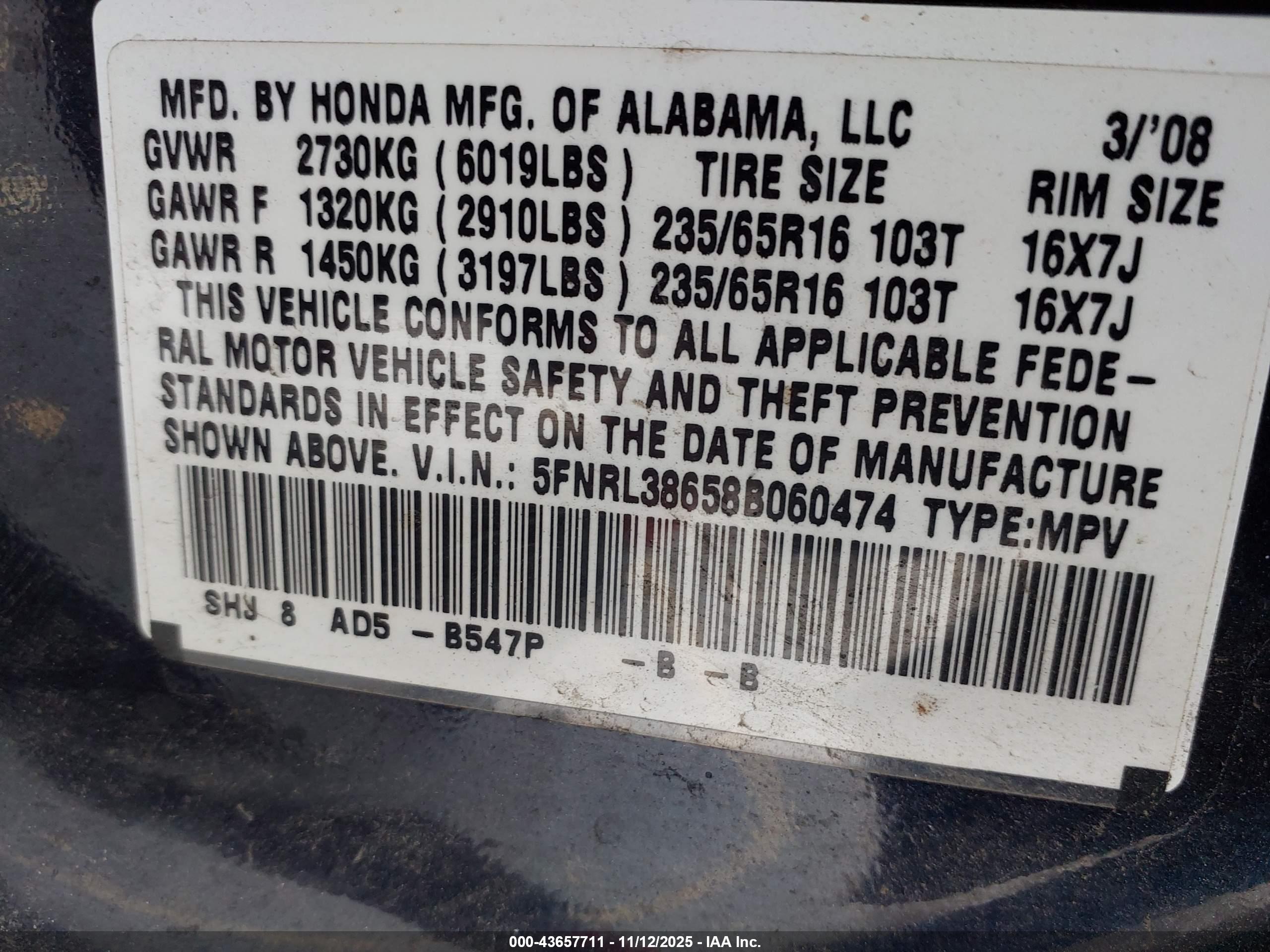 HONDA ODYSSEY image 9