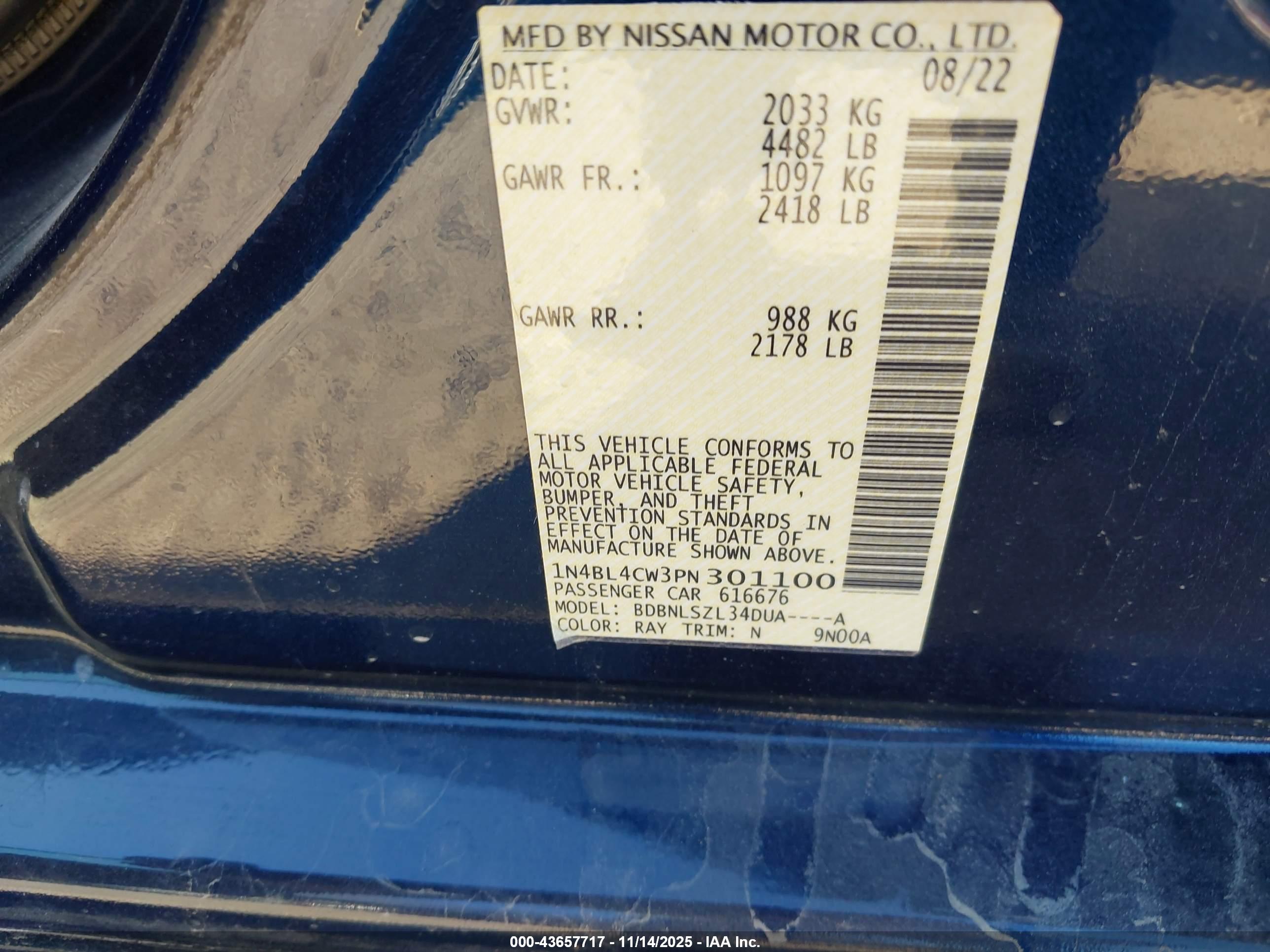 NISSAN ALTIMA image 9