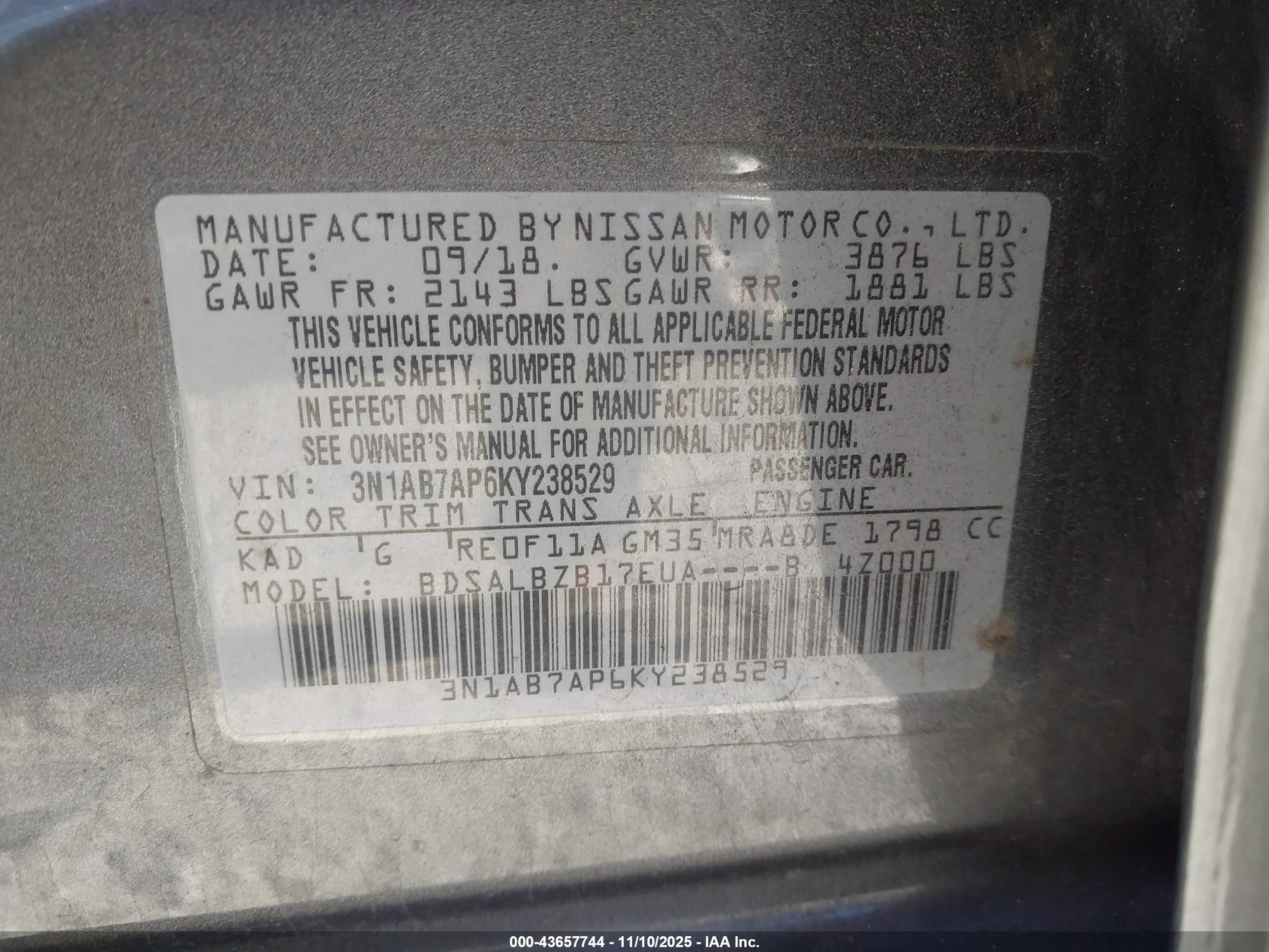 NISSAN SENTRA image 9