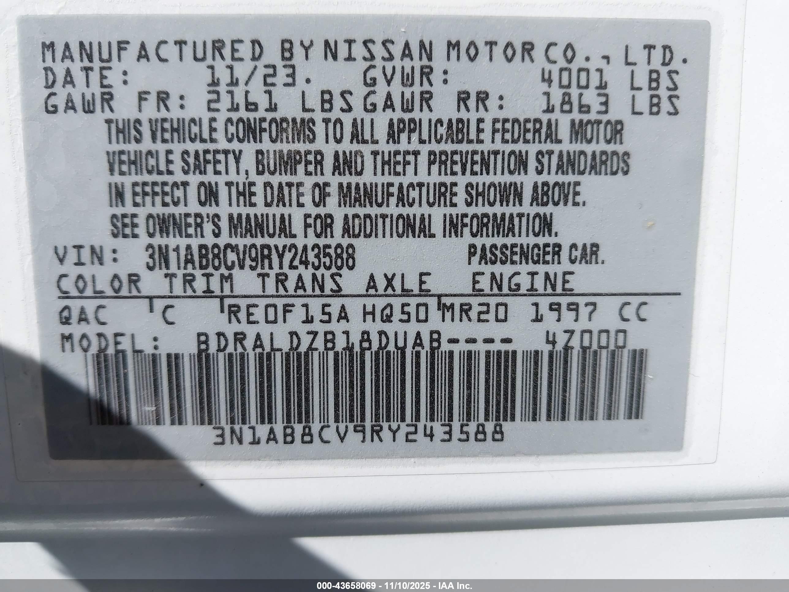 NISSAN SENTRA image 9