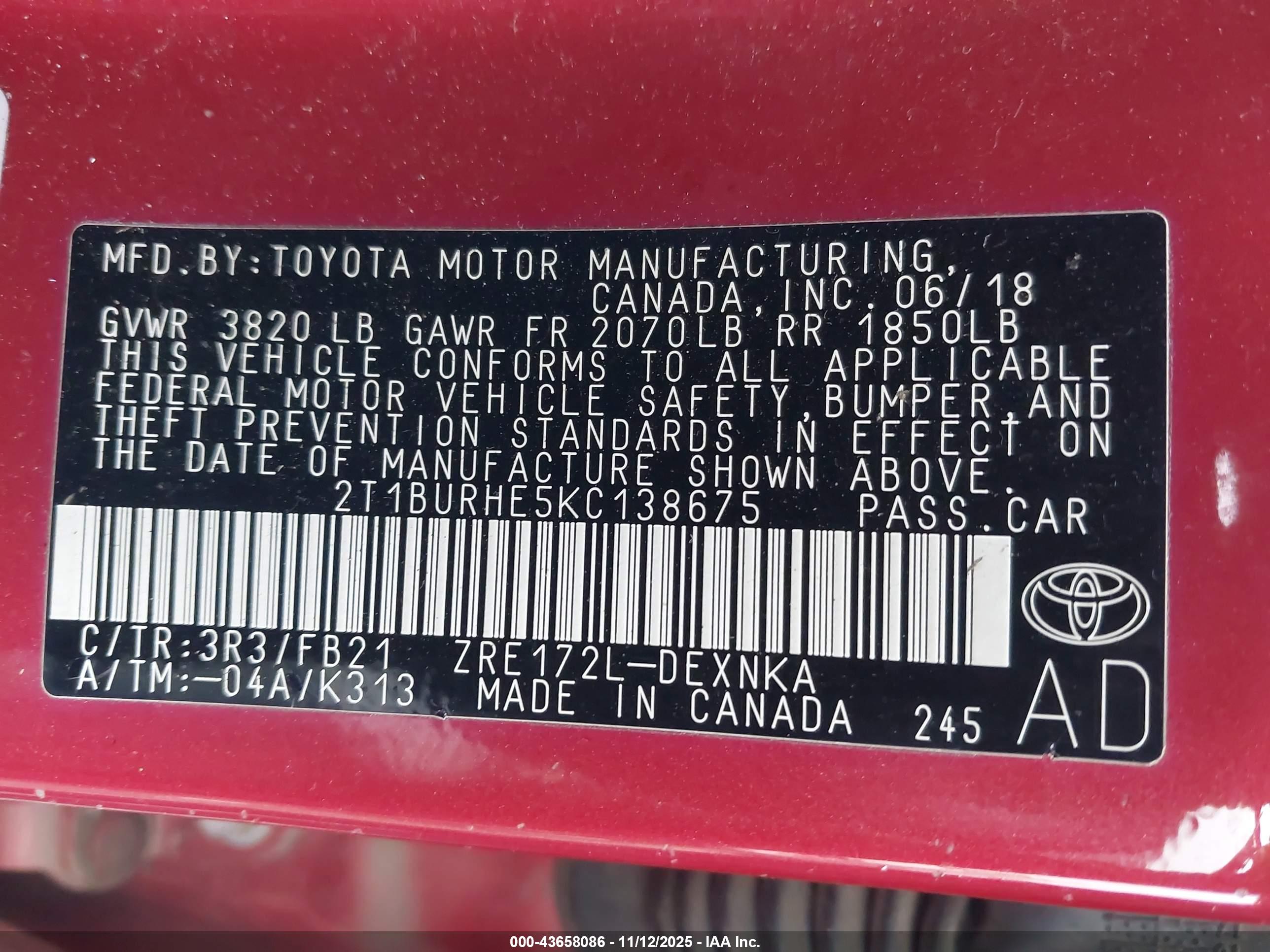 TOYOTA COROLLA image 9