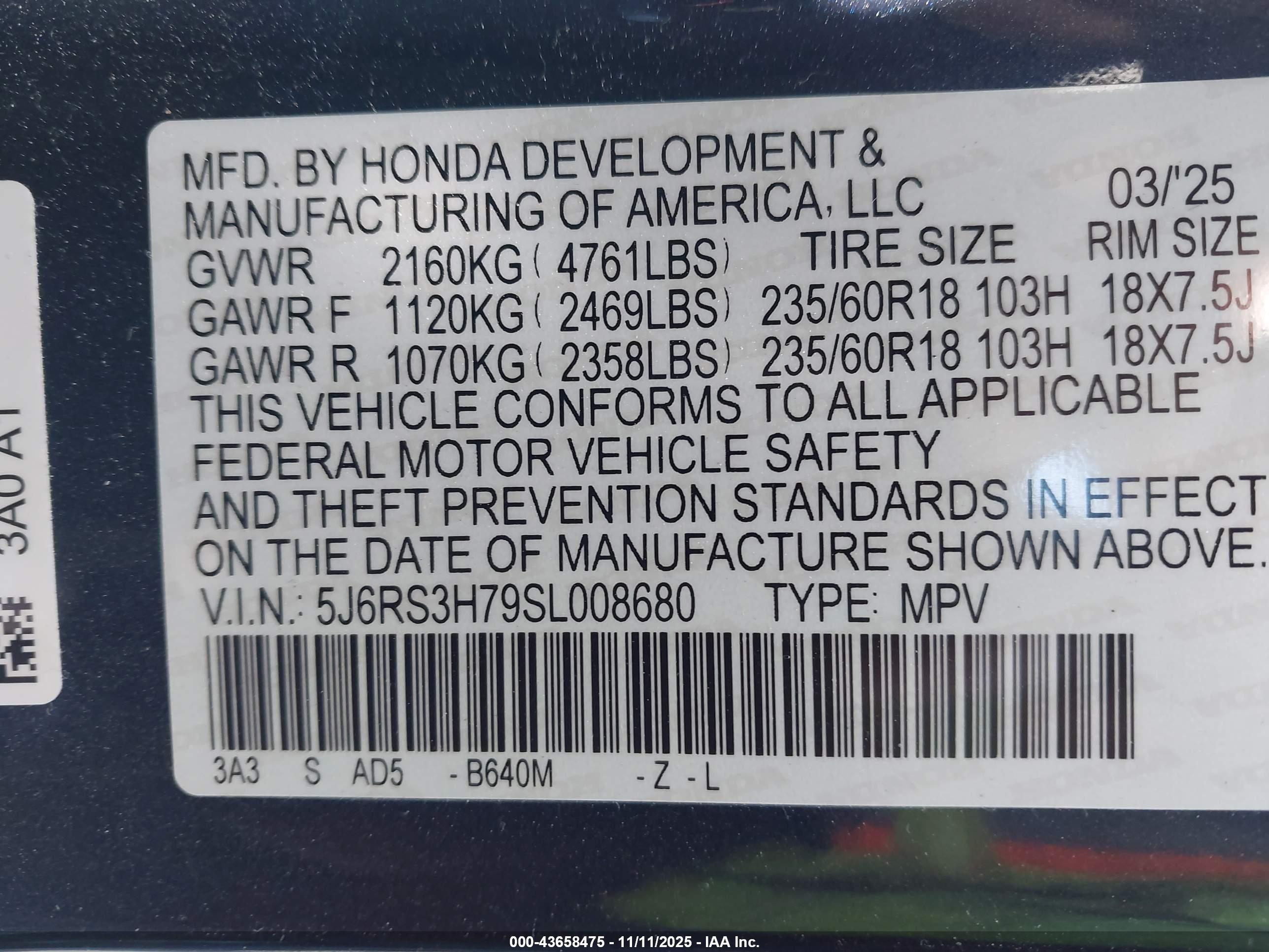 HONDA CR-V image 9