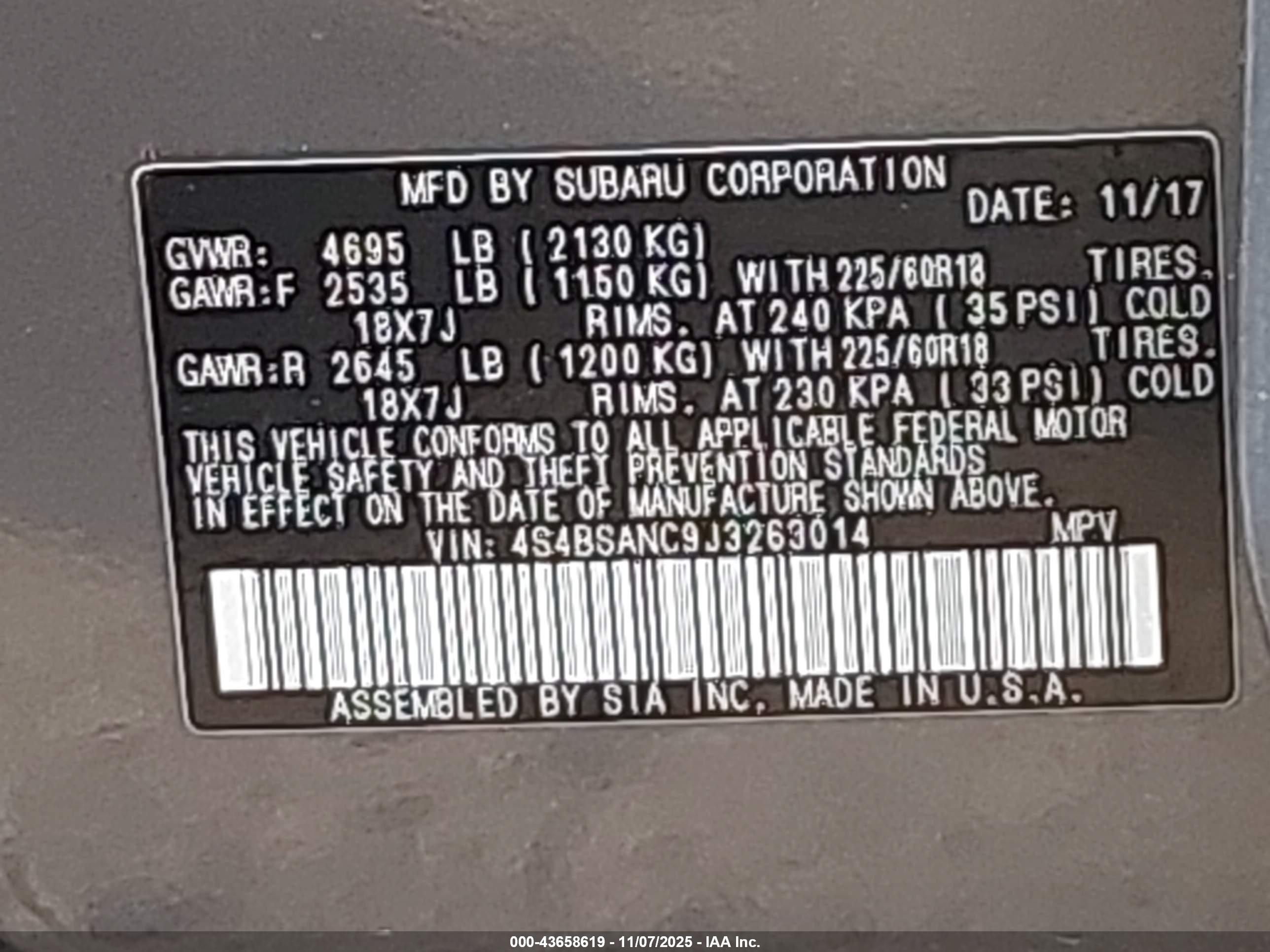 SUBARU OUTBACK image 9