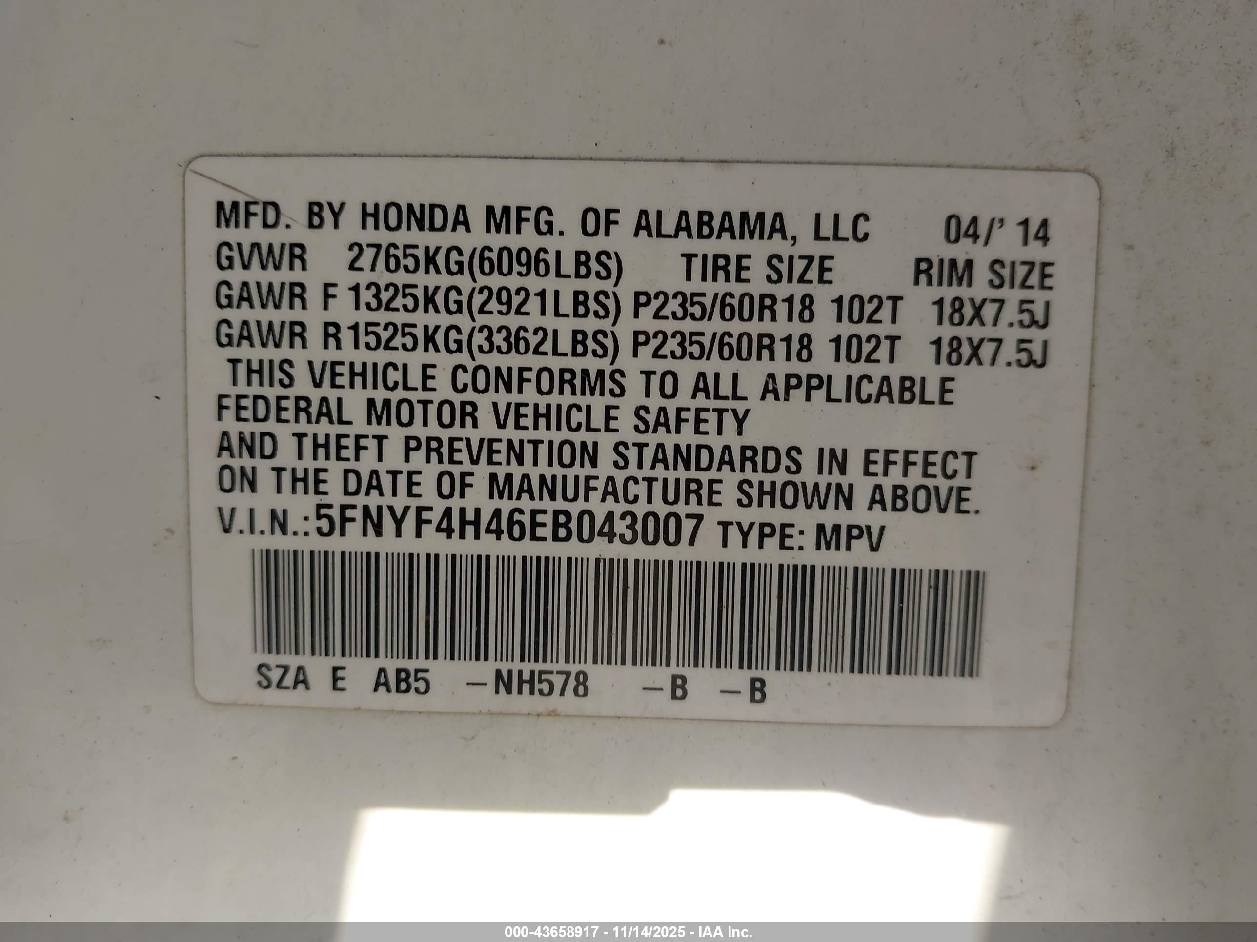 HONDA PILOT image 9