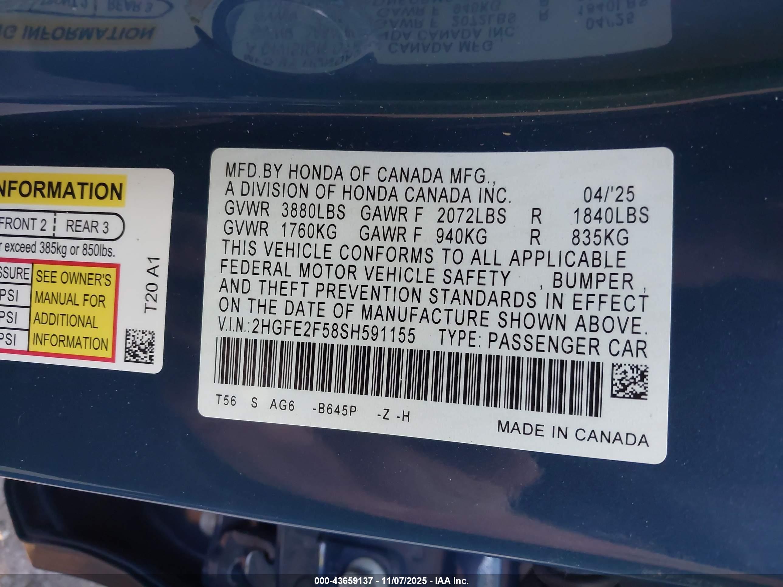 HONDA CIVIC image 9