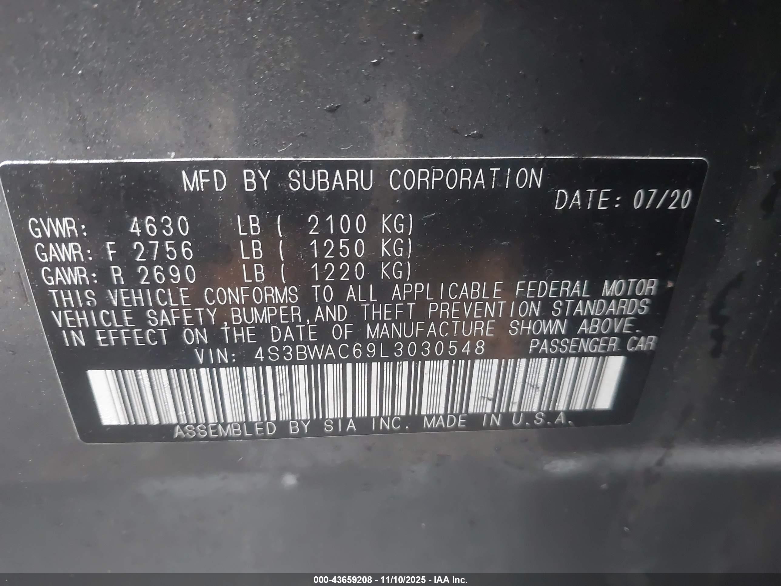 SUBARU LEGACY image 9
