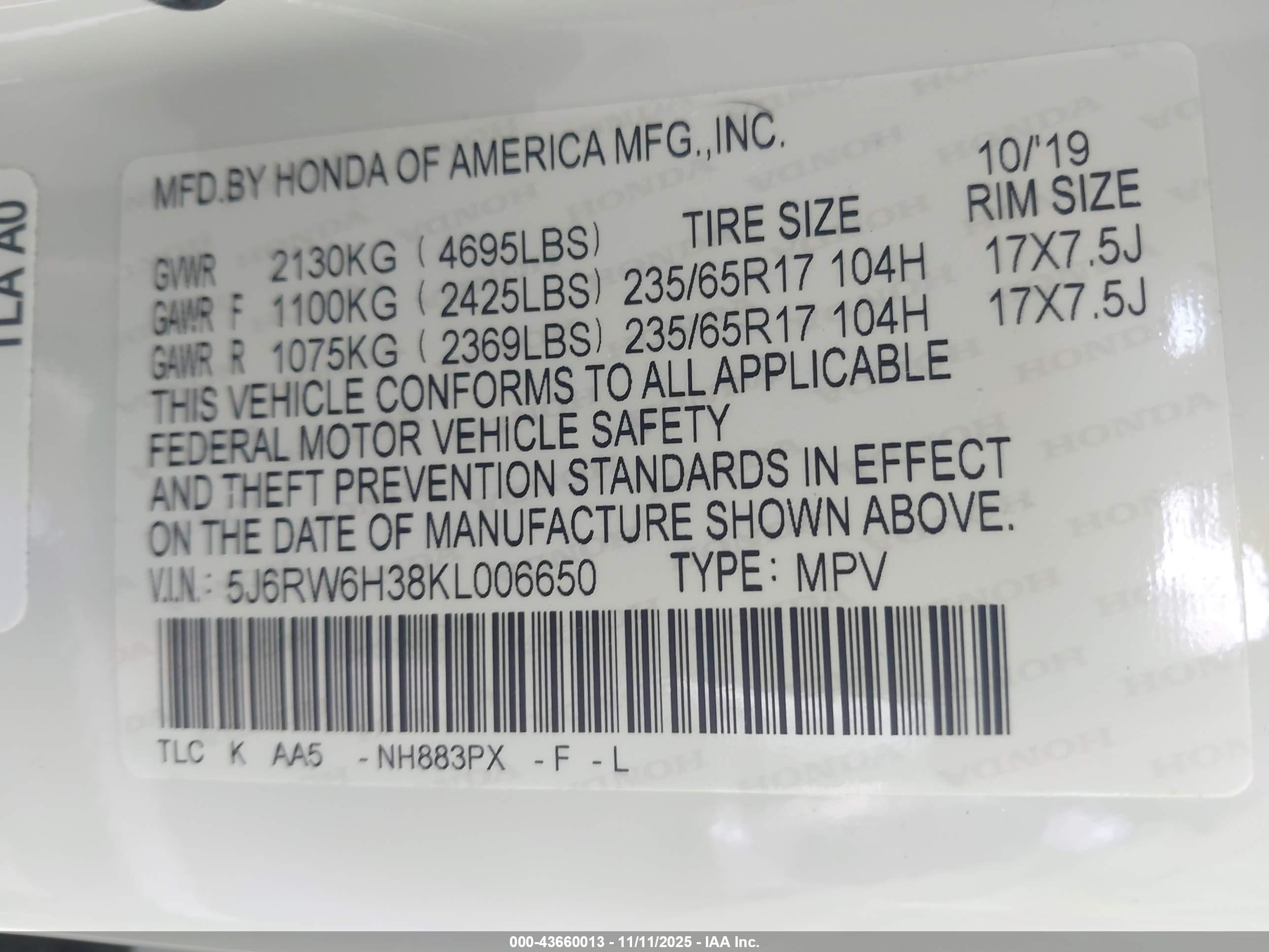 HONDA CR-V image 9