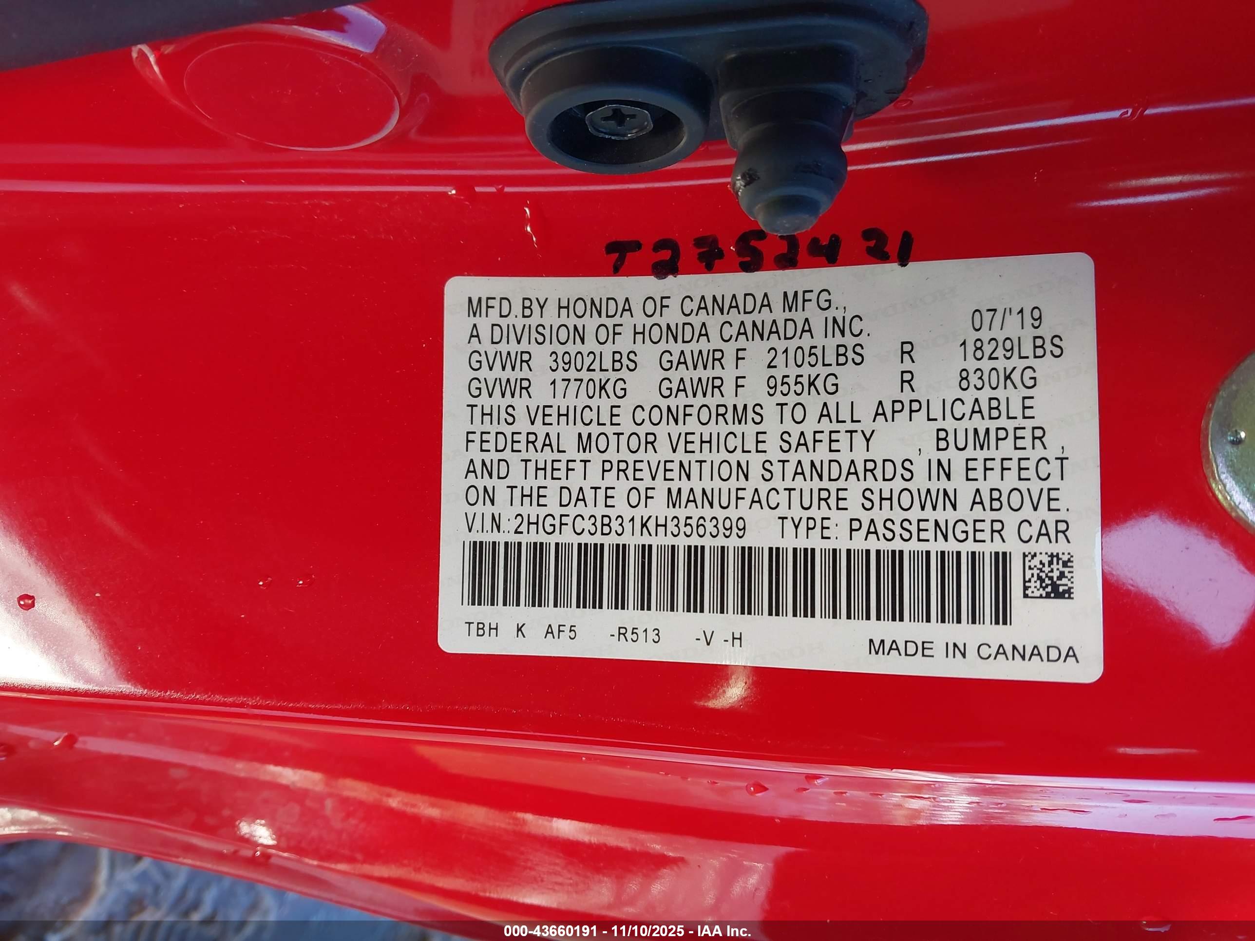 HONDA CIVIC image 9