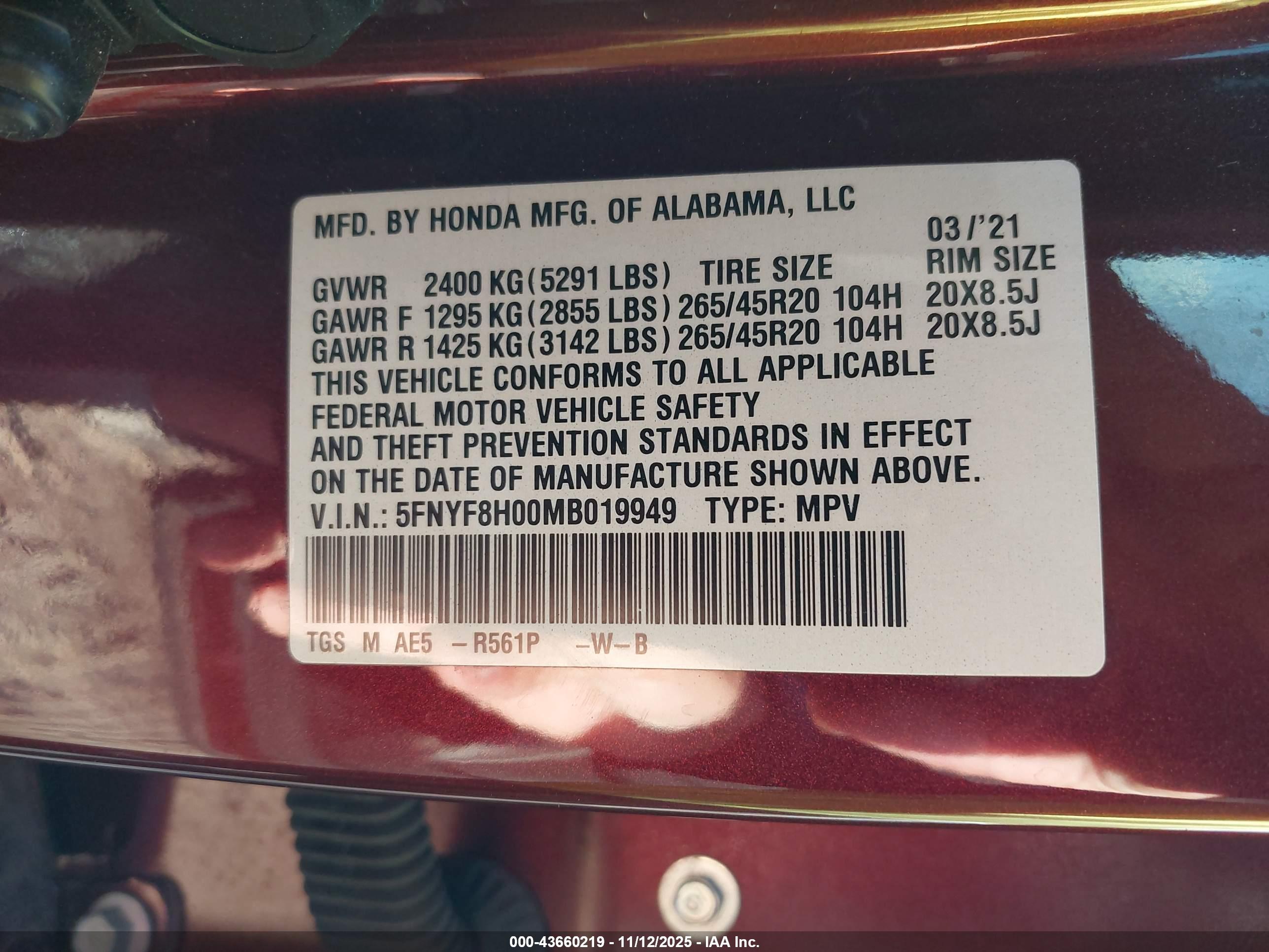 HONDA PASSPORT image 9
