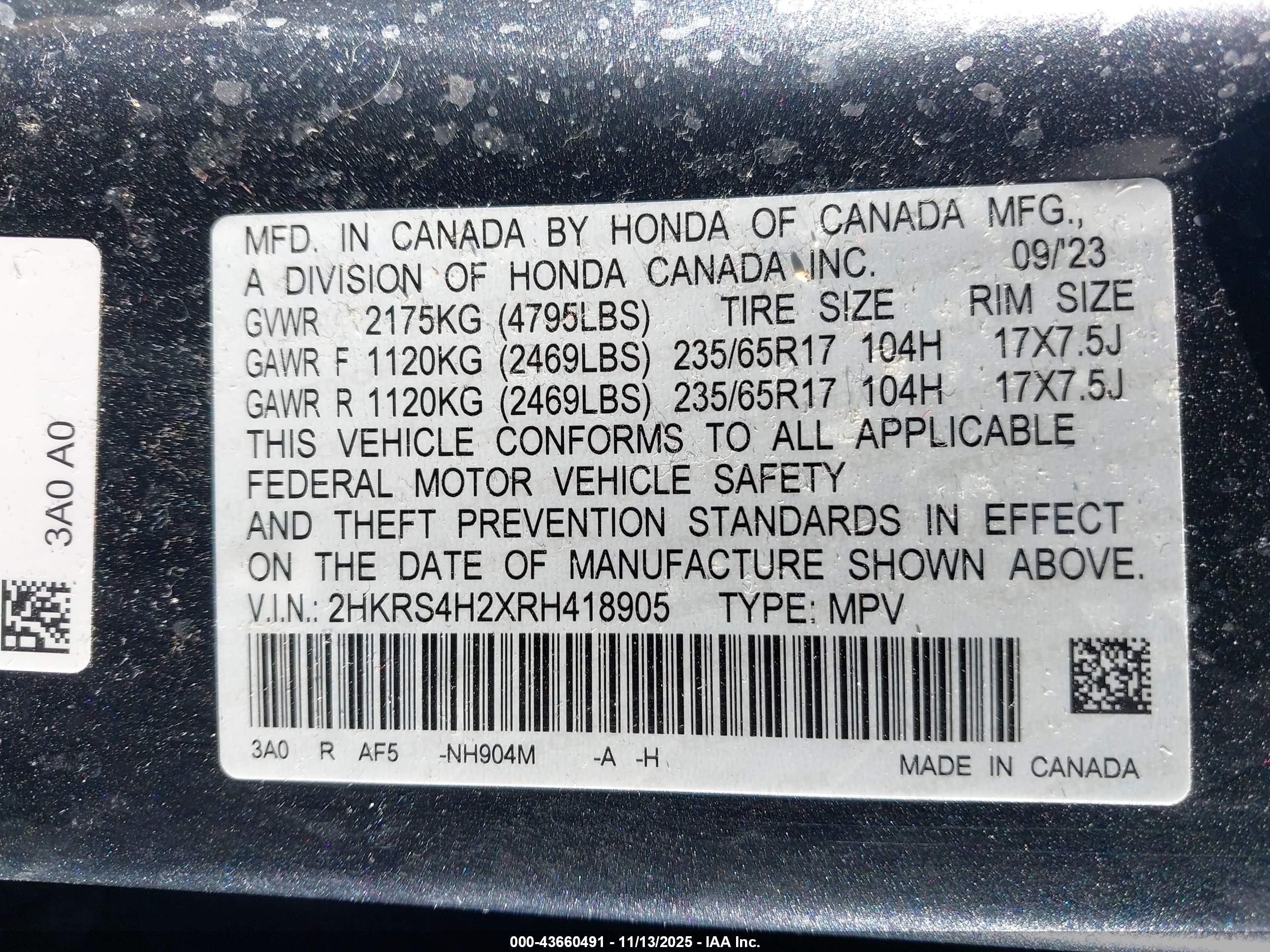 HONDA CR-V image 9