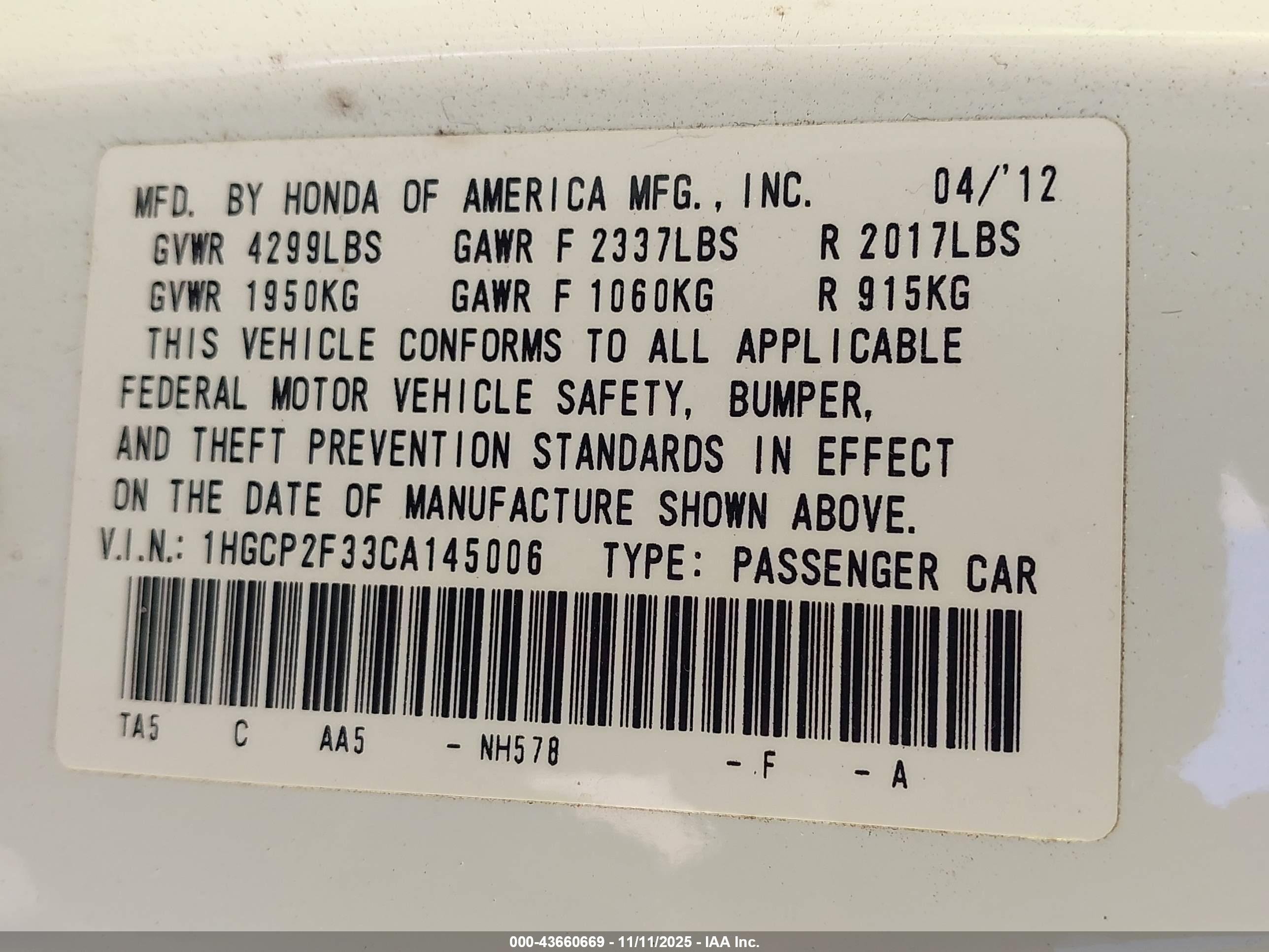 HONDA ACCORD image 9