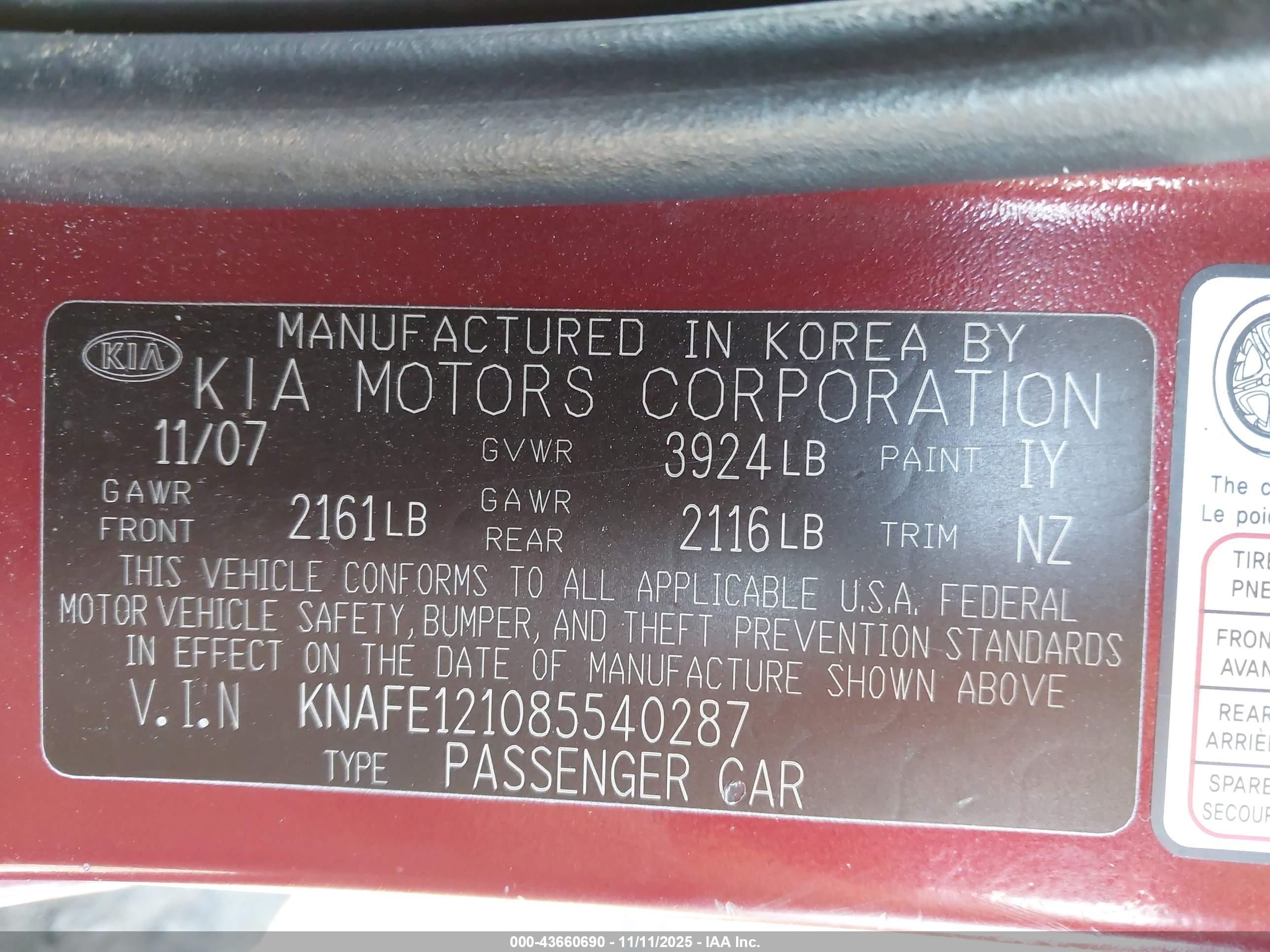 KIA SPECTRA image 9
