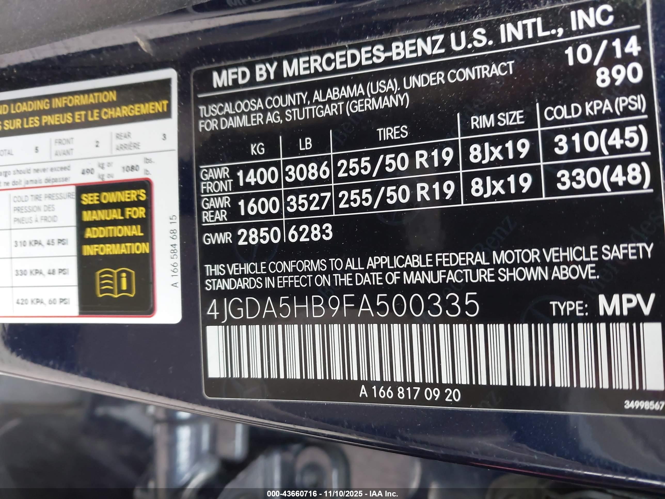 MERCEDES-BENZ ML image 9