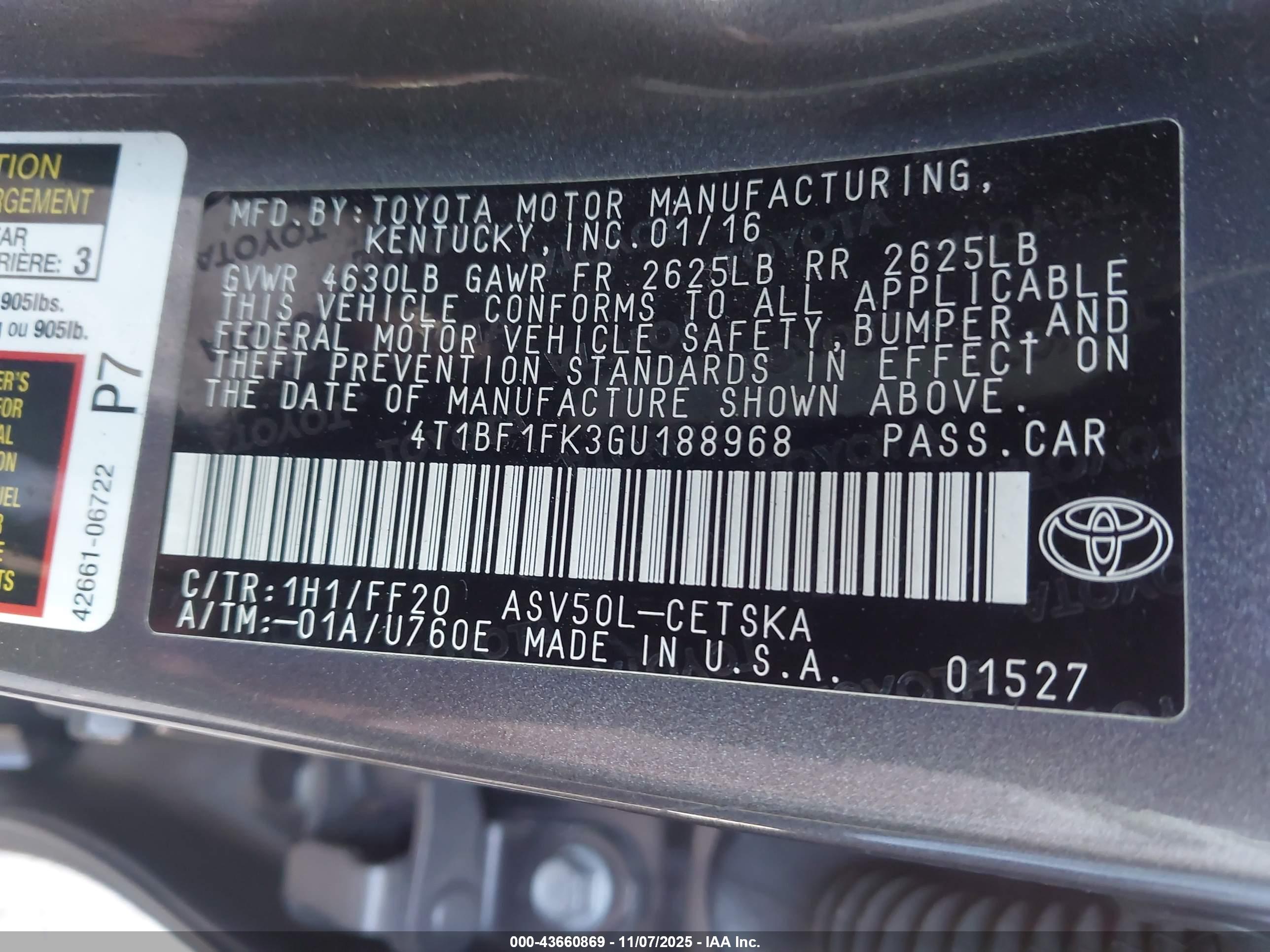 TOYOTA CAMRY image 9