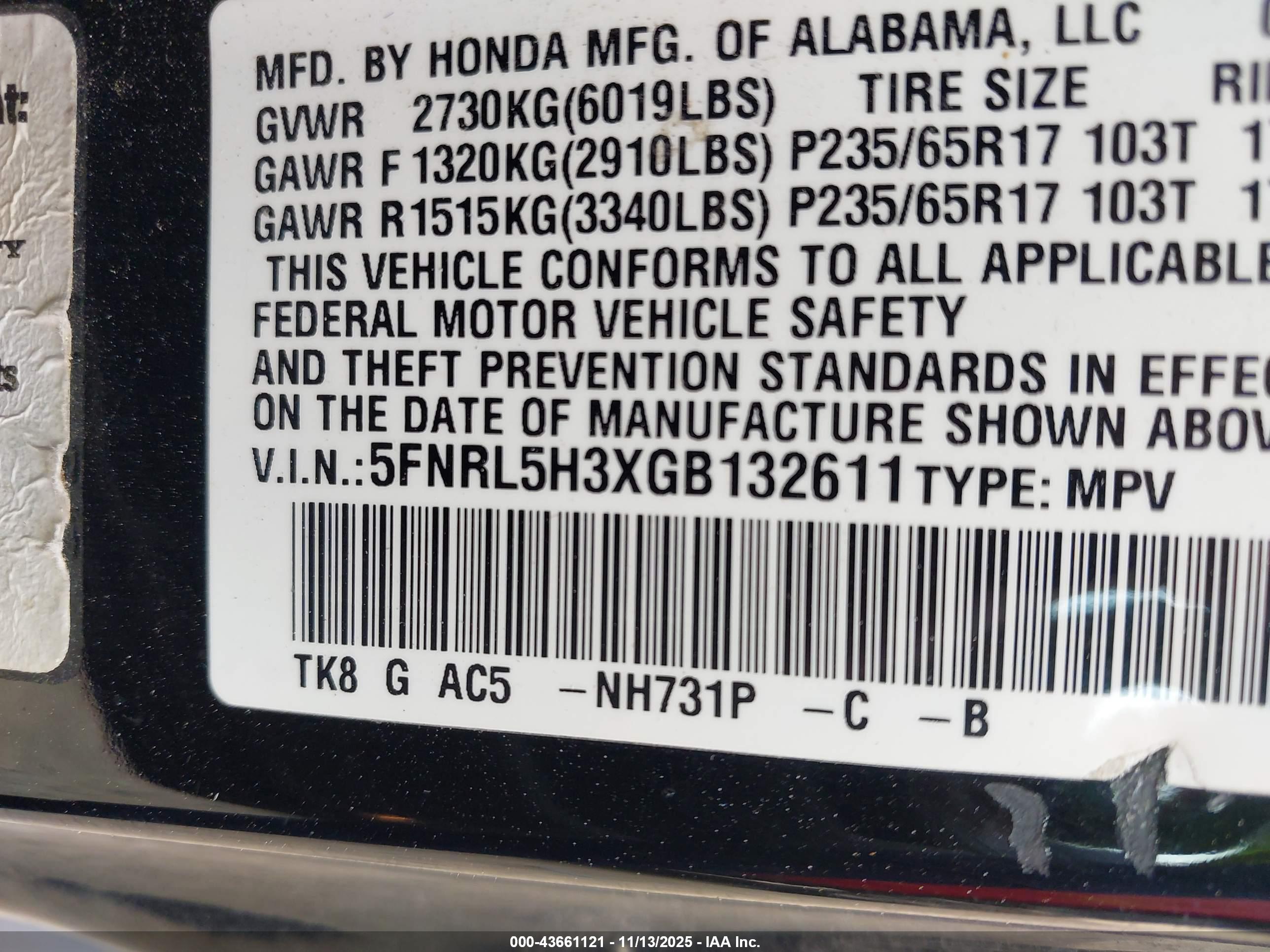 HONDA ODYSSEY image 9